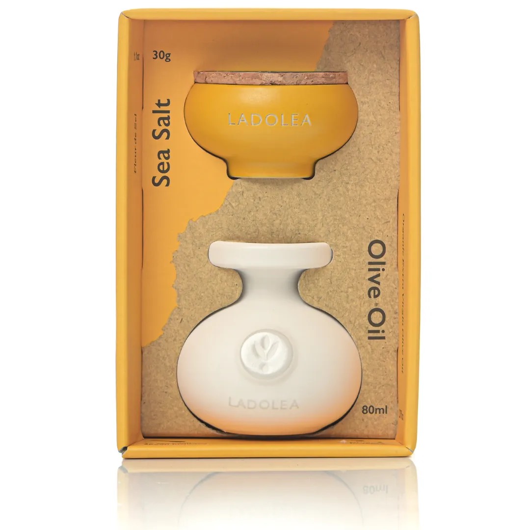 Sea Salt and Organic Extra Virgin Olive Oil Gift Set