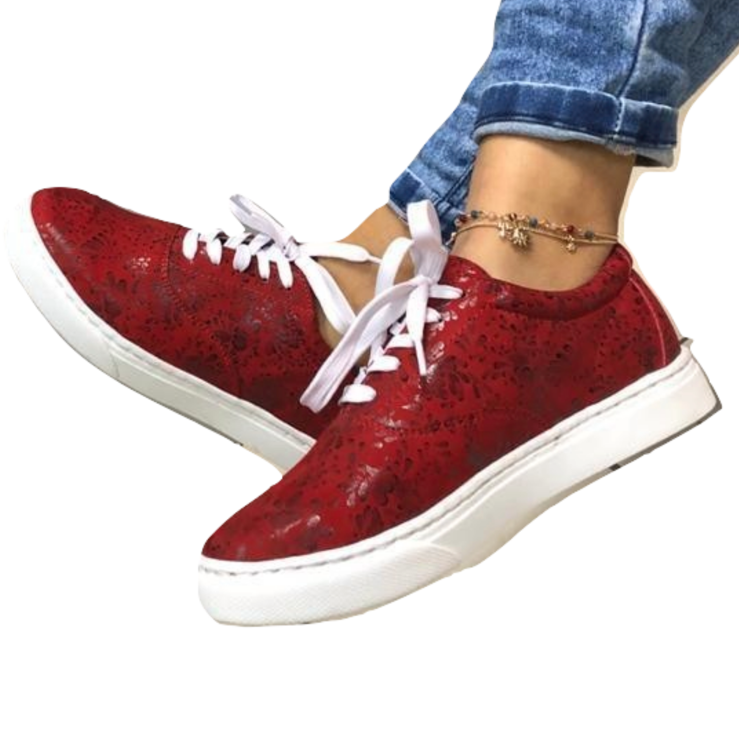 Zapatilla Mito Mujer Rojo Print NOVO