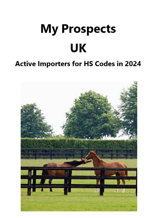 Live horses 305 active importer companies in the UK in 2024 (First 8 months).