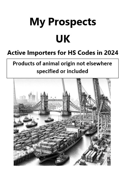 Products of animal origin not elsewhere specified or included - 351 active importer companies in the UK in 2024 (First 8 months).