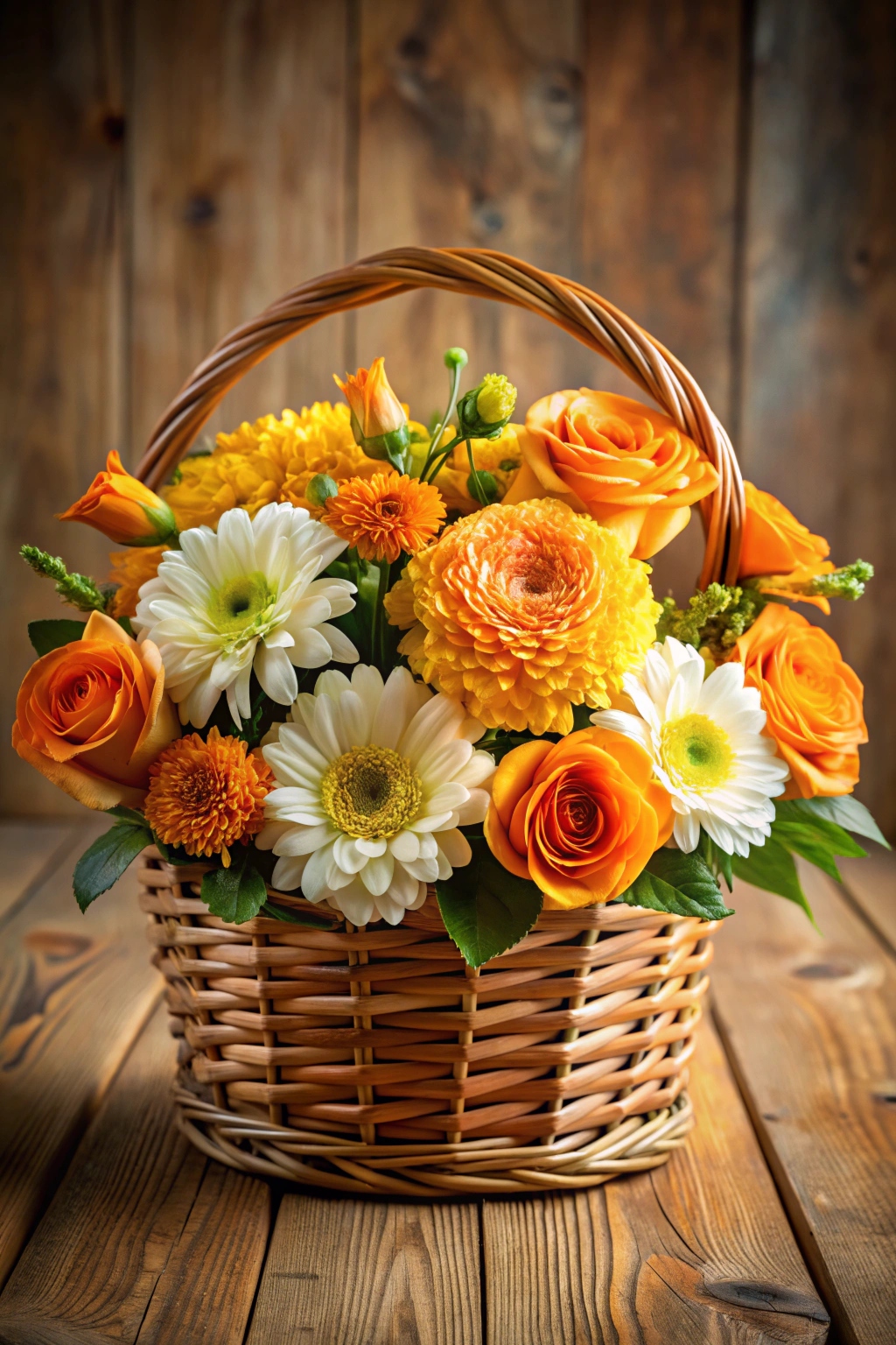 Elegant Floral Basket