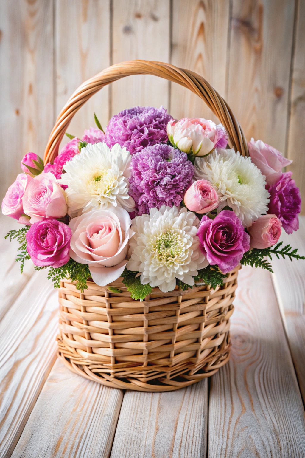 Basket of Mixed Flowers