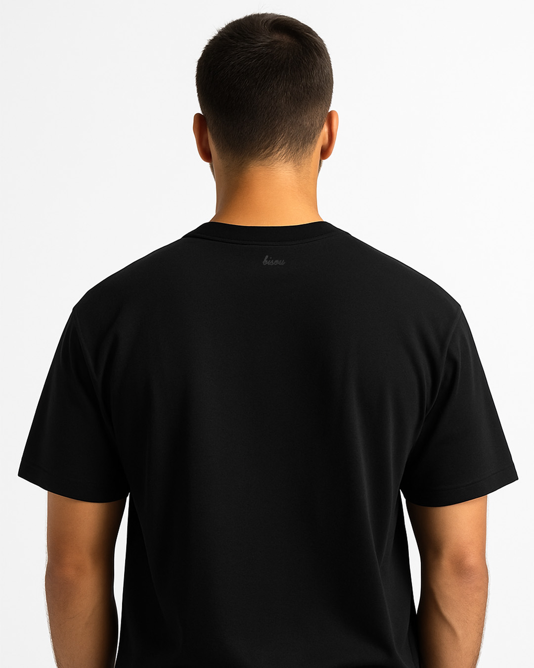 Black T-Shirt with Black Bisou