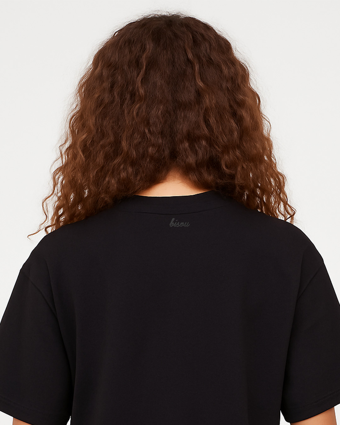 Black T-Shirt with White Bisou