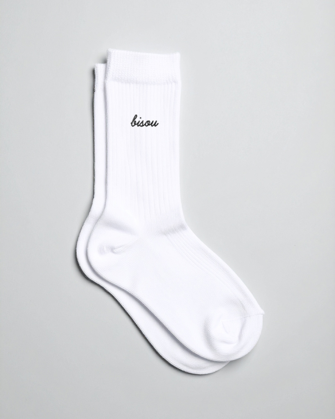 White Socks with Black Bisou