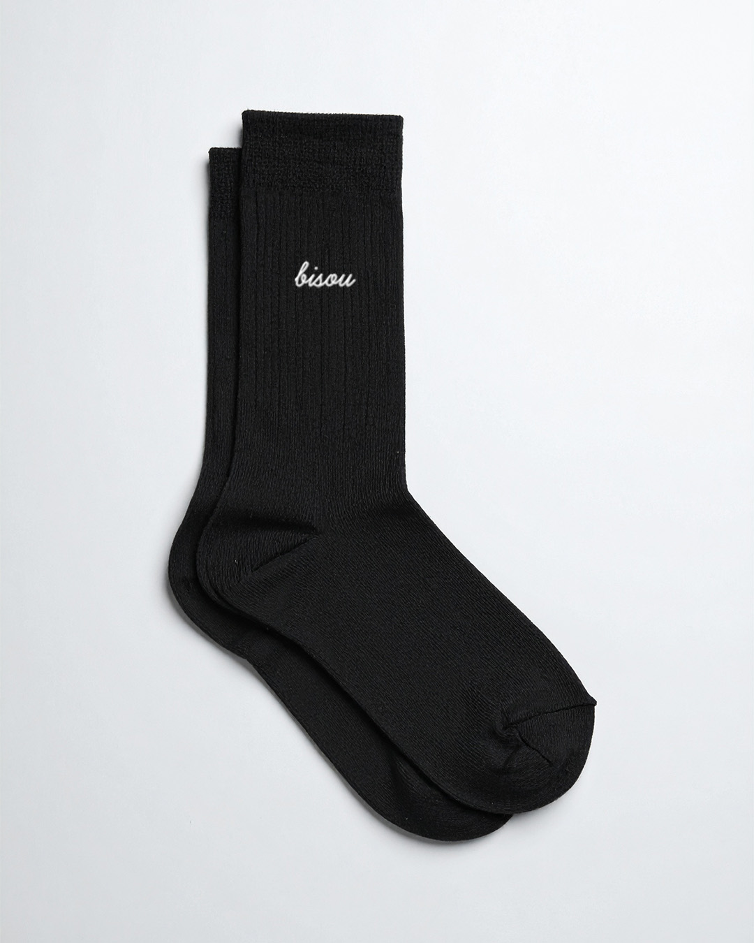 Black Socks with White Bisou