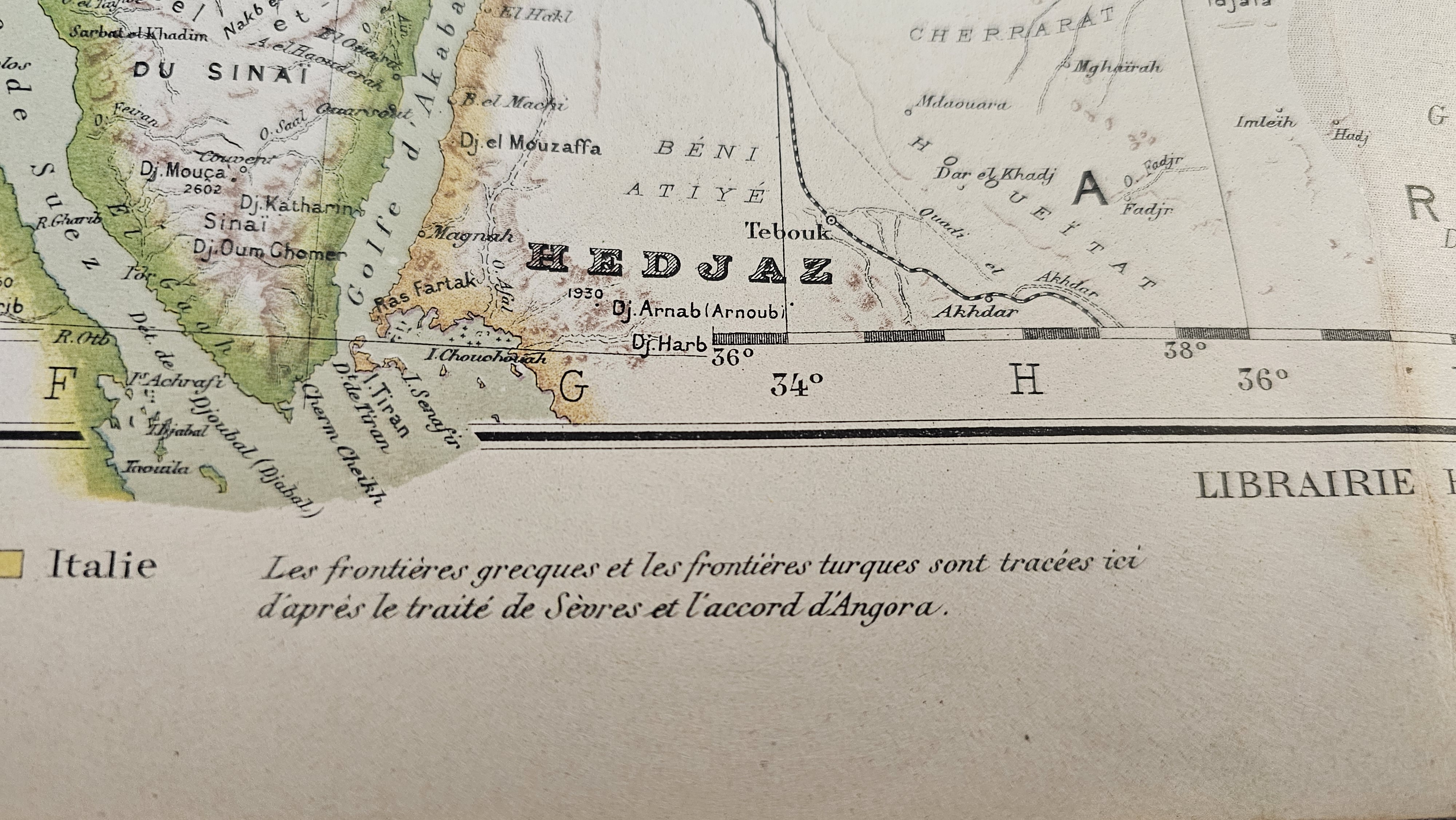 PALESTINE (ancienne carte de 1923)