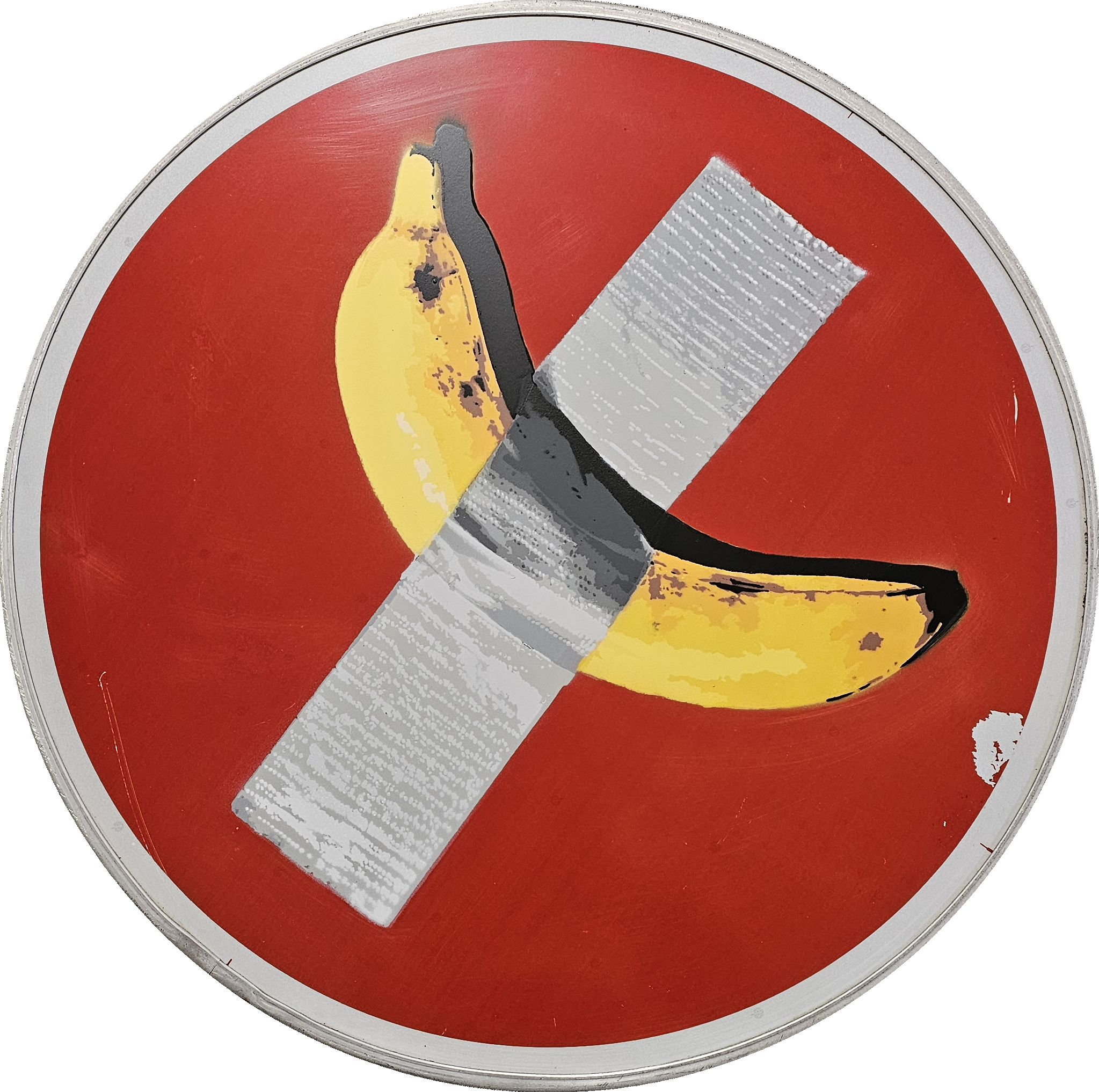 "Comedian" Tribute to Maurizio Cattelan (Road Sign)