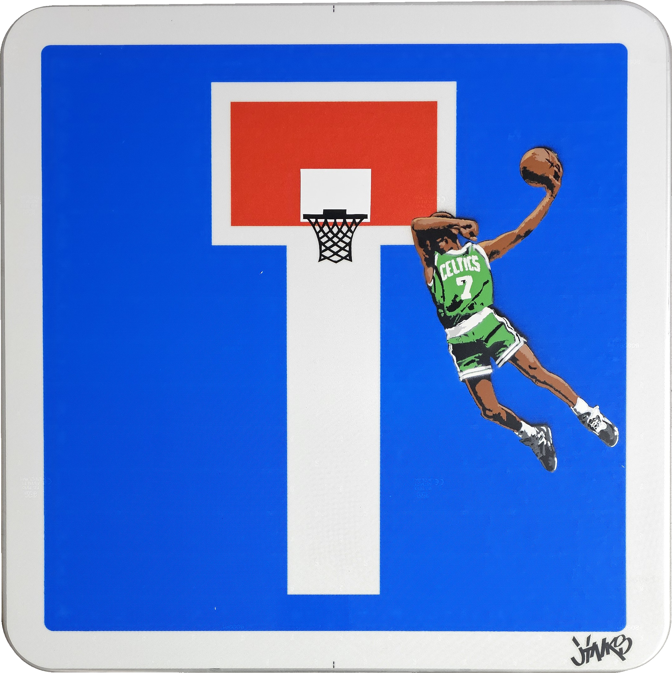 No look dunk by Dee Brown (sur panneau neuf)