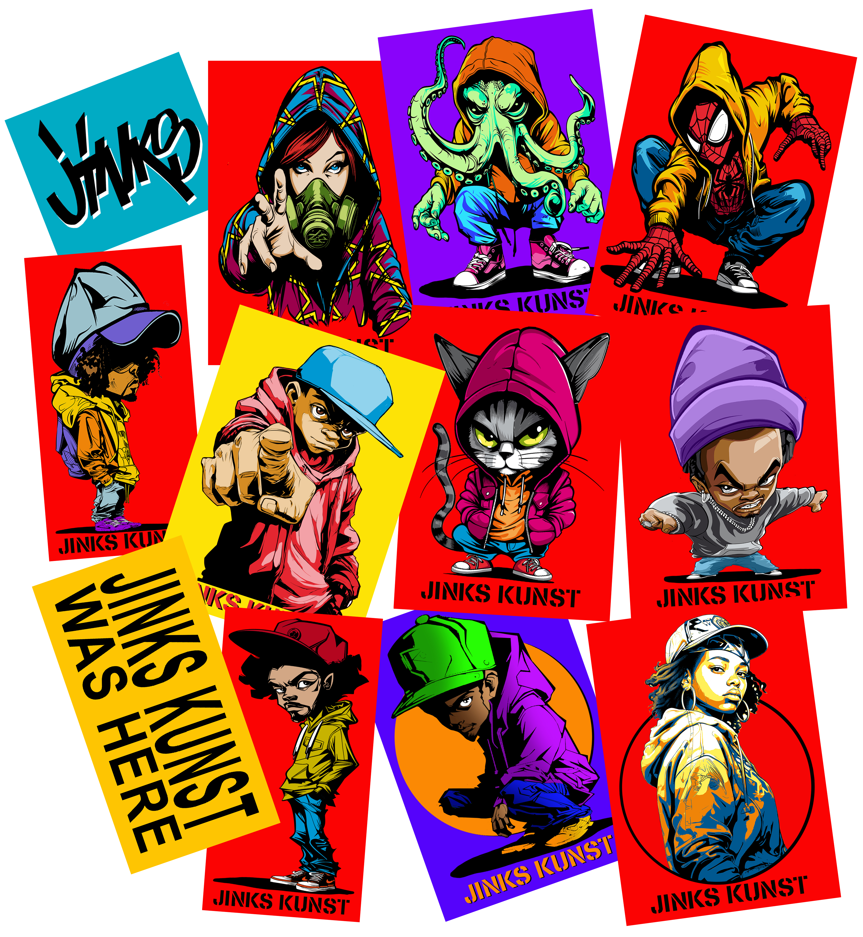 Pack 1 de 12 Stickers