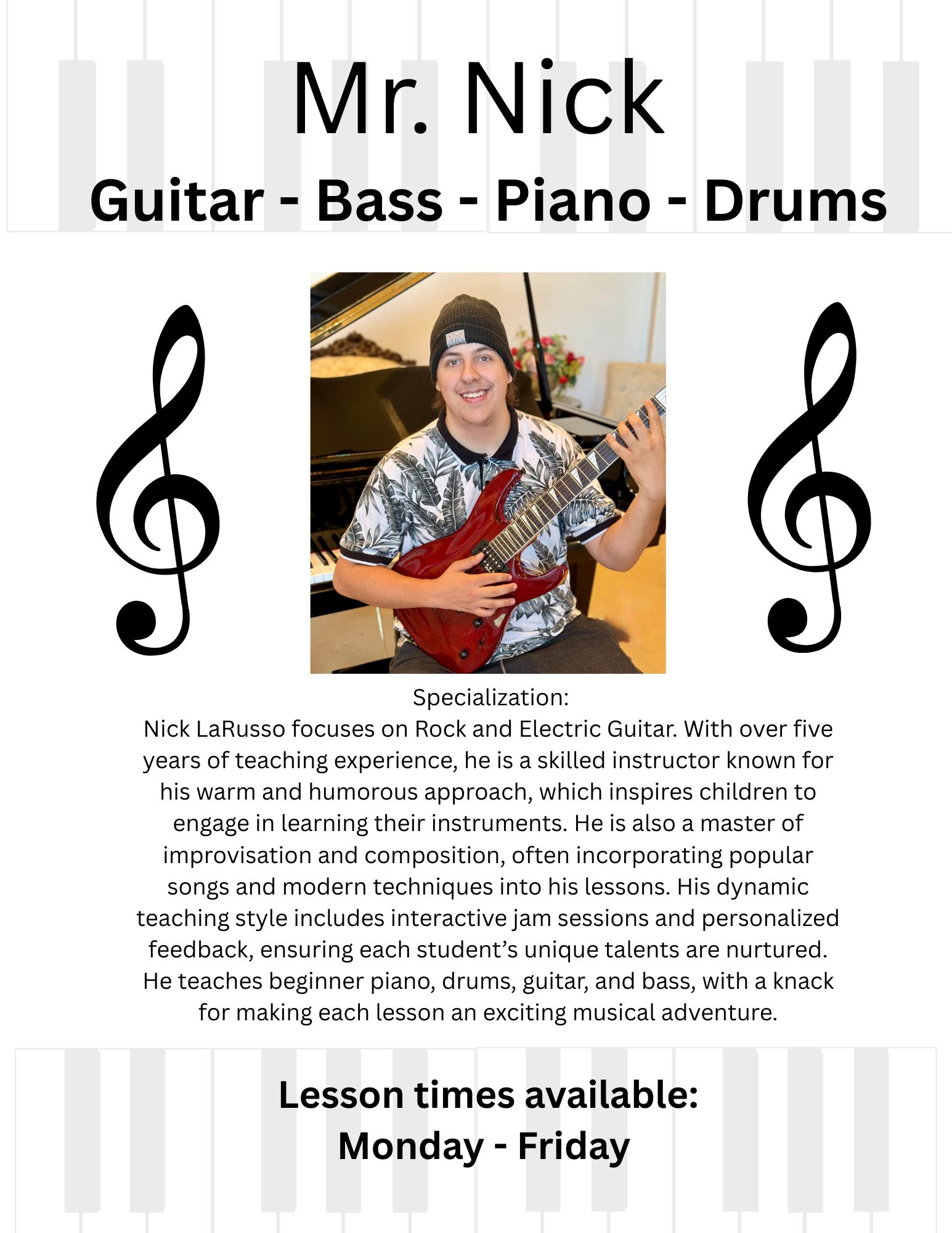 Mr. Nick Guitar/Bass/Piano/Drums/Percussion