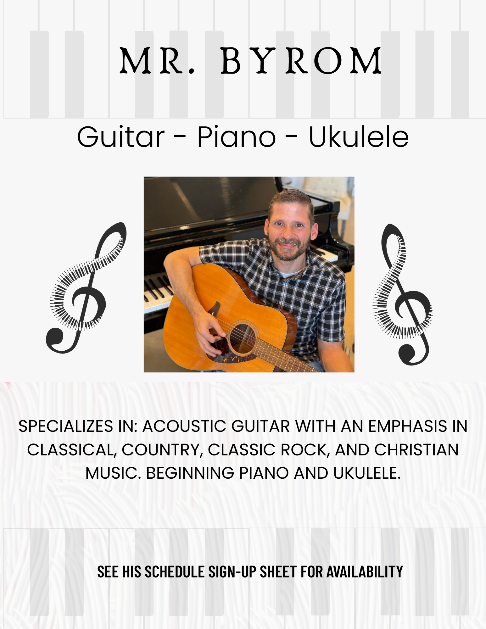 Mr.Byrom - Guitar/Piano