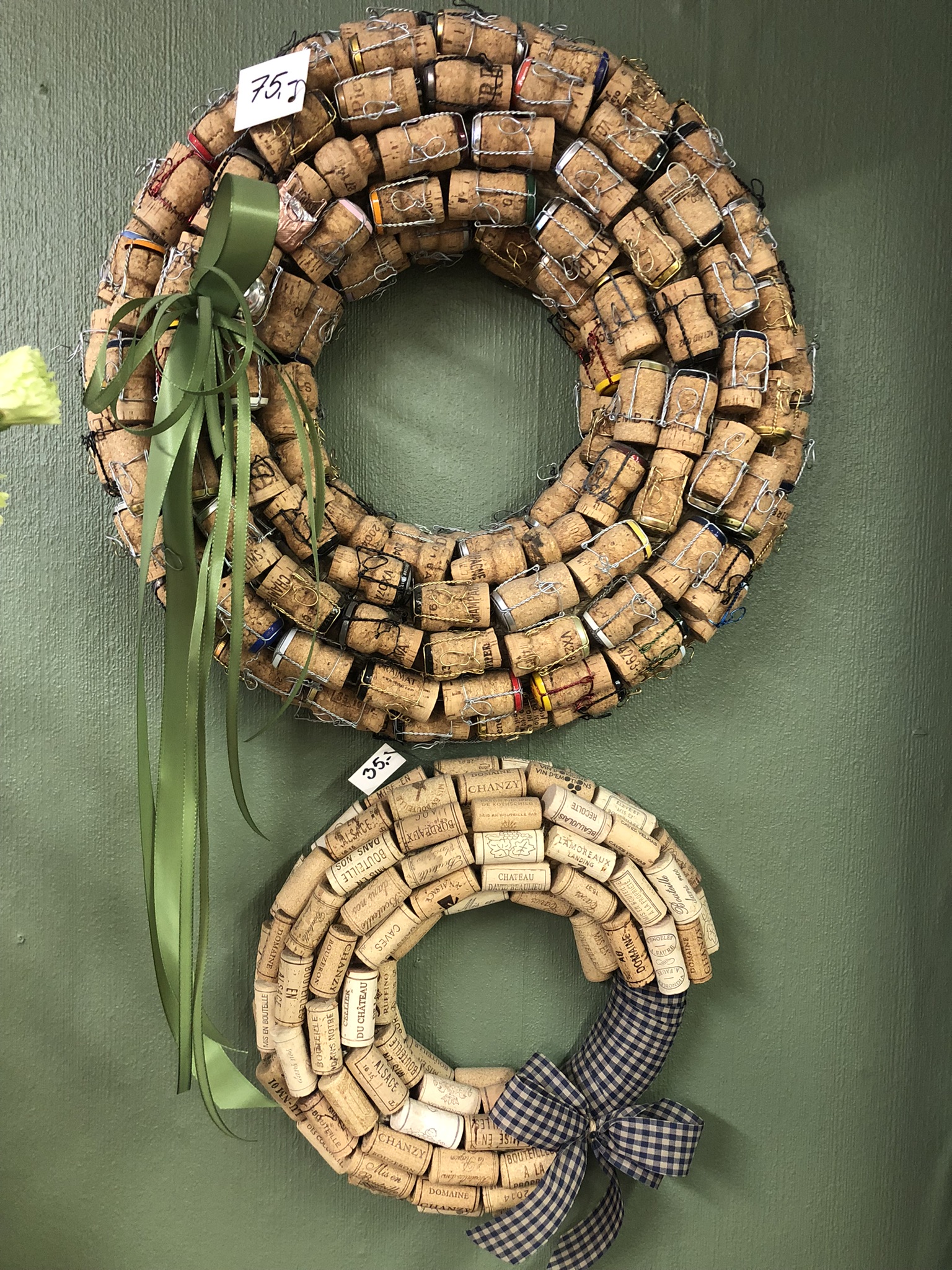 Iso viininkortti kranssi