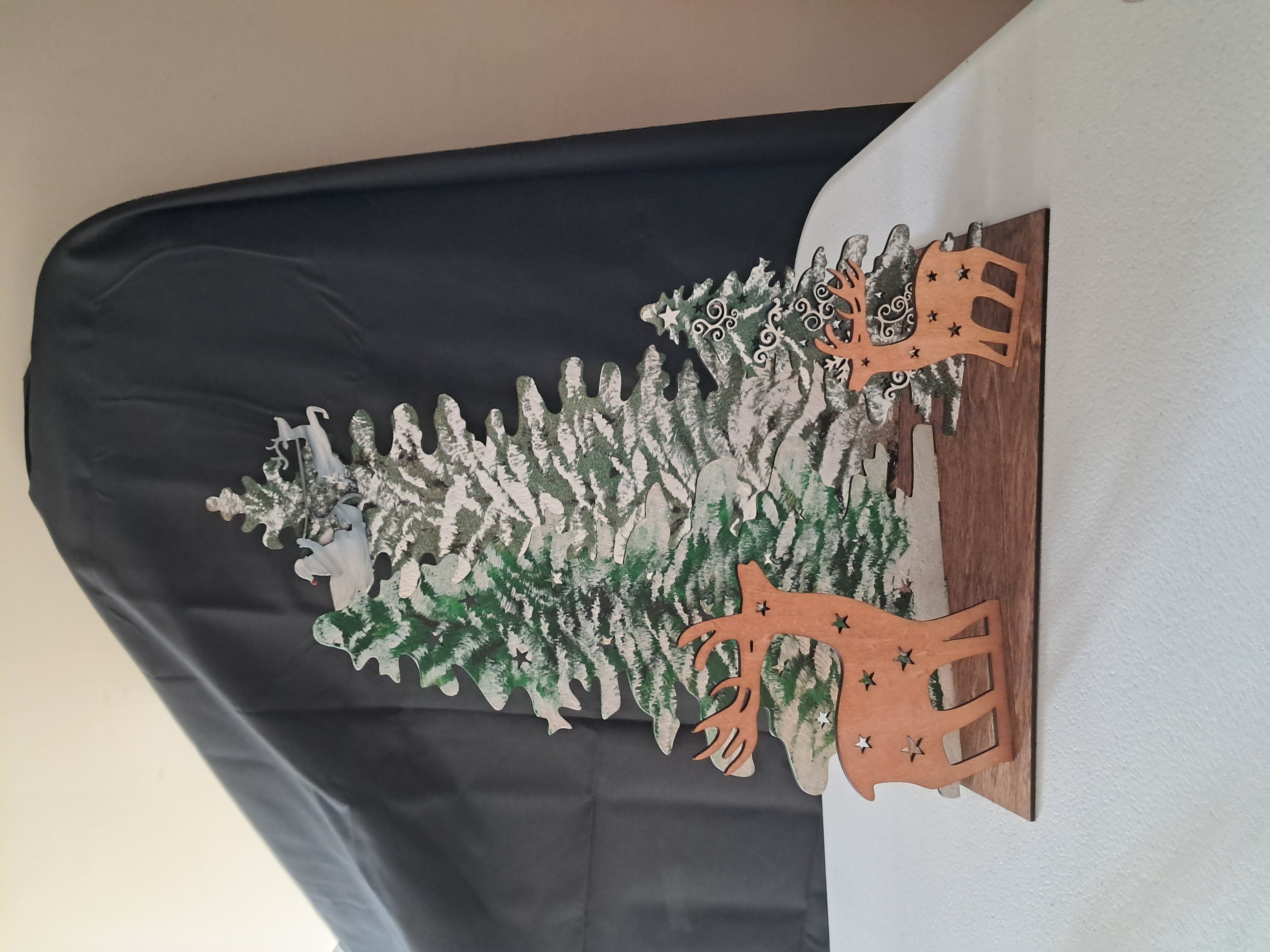 Wooden Christmas Tree Decor