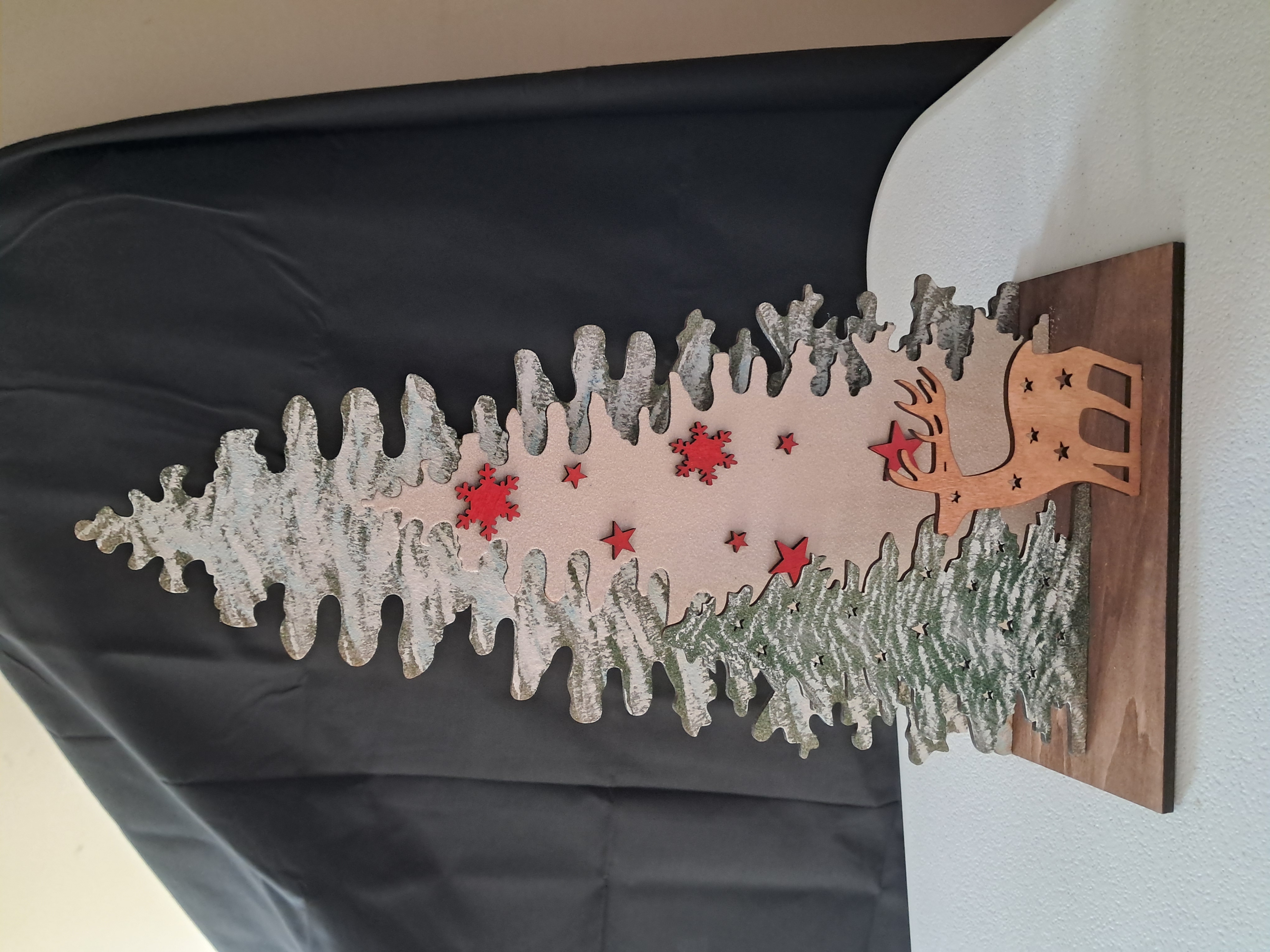 Wooden Christmas Tree Decor