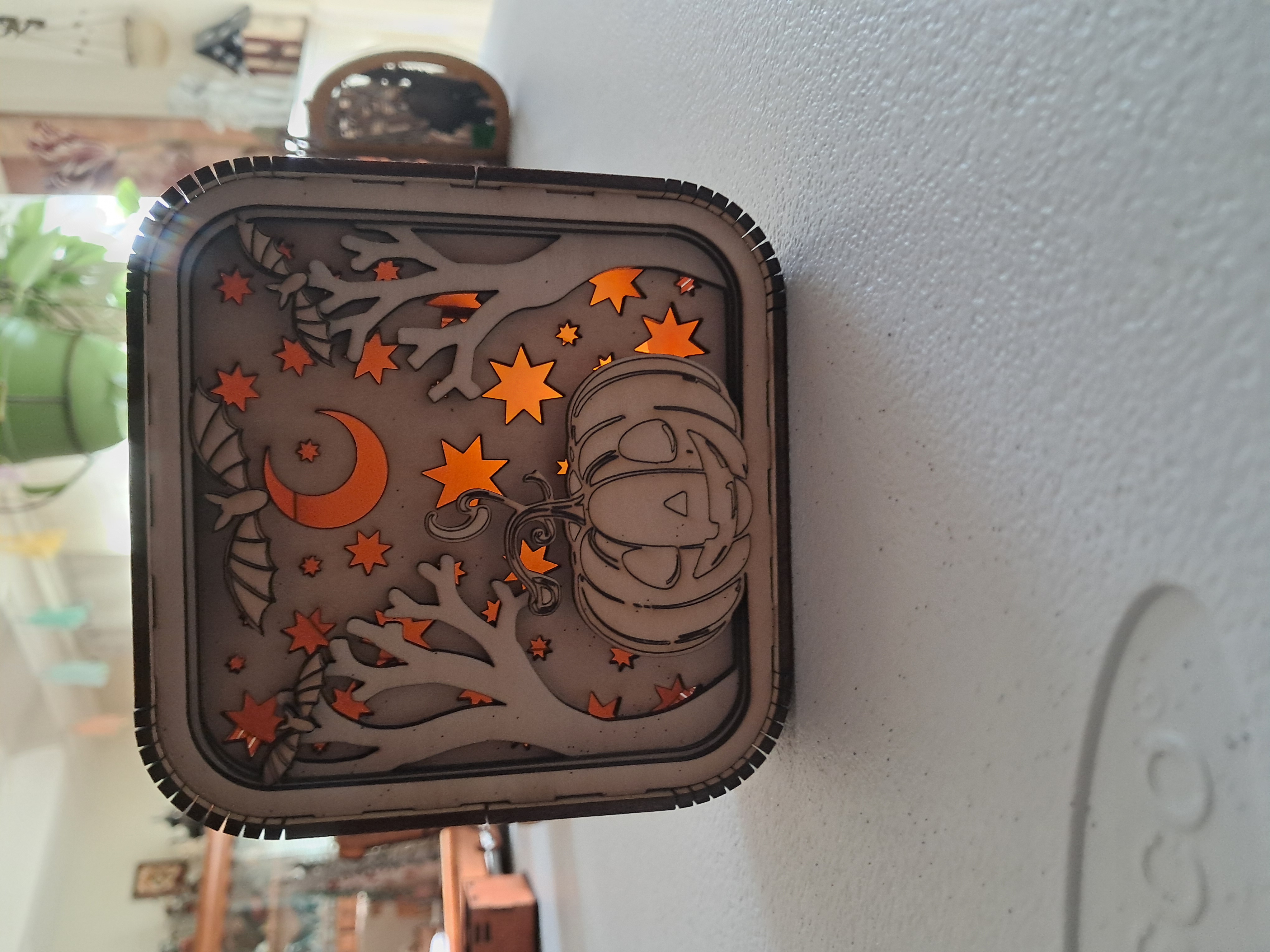 Halloween-Themed Decorative Shadow Box Lantern