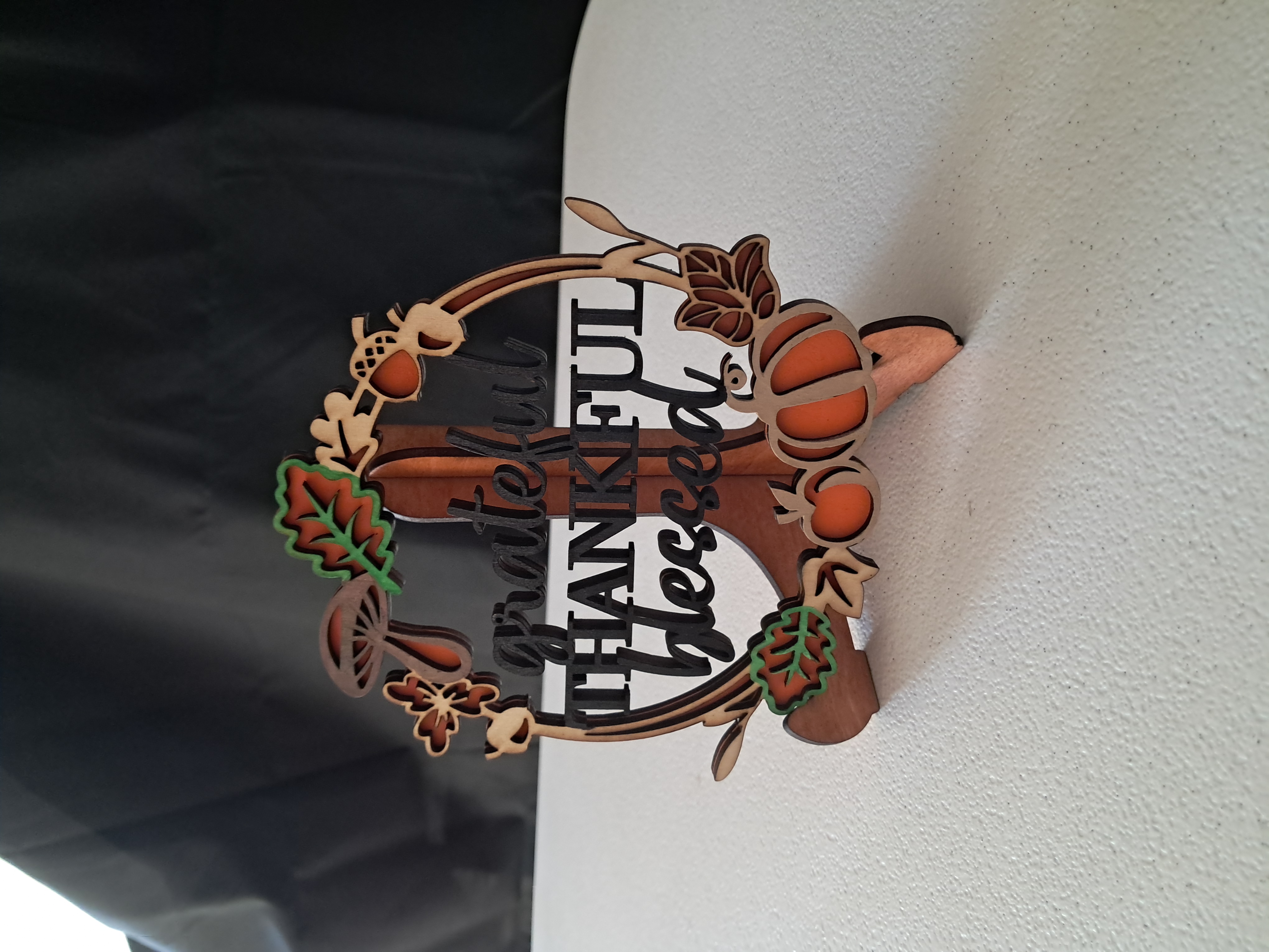 Grateful Thankful Blessed Wooden Decor