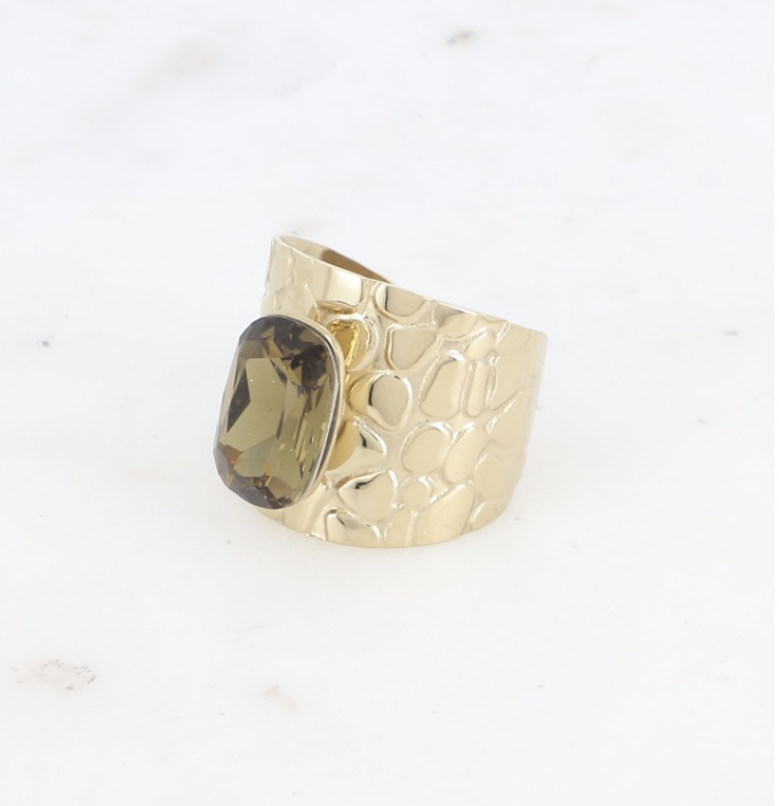 Bague Bohm Paris -Tortoiseshell and cut Crystal