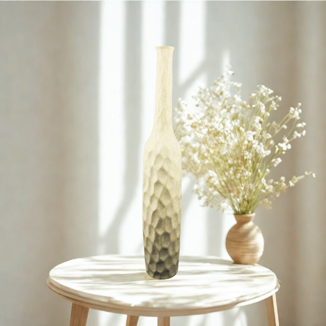 GARRAFA DECORATIVA GRANDE RESINA  AREIA MODALI DESIGN