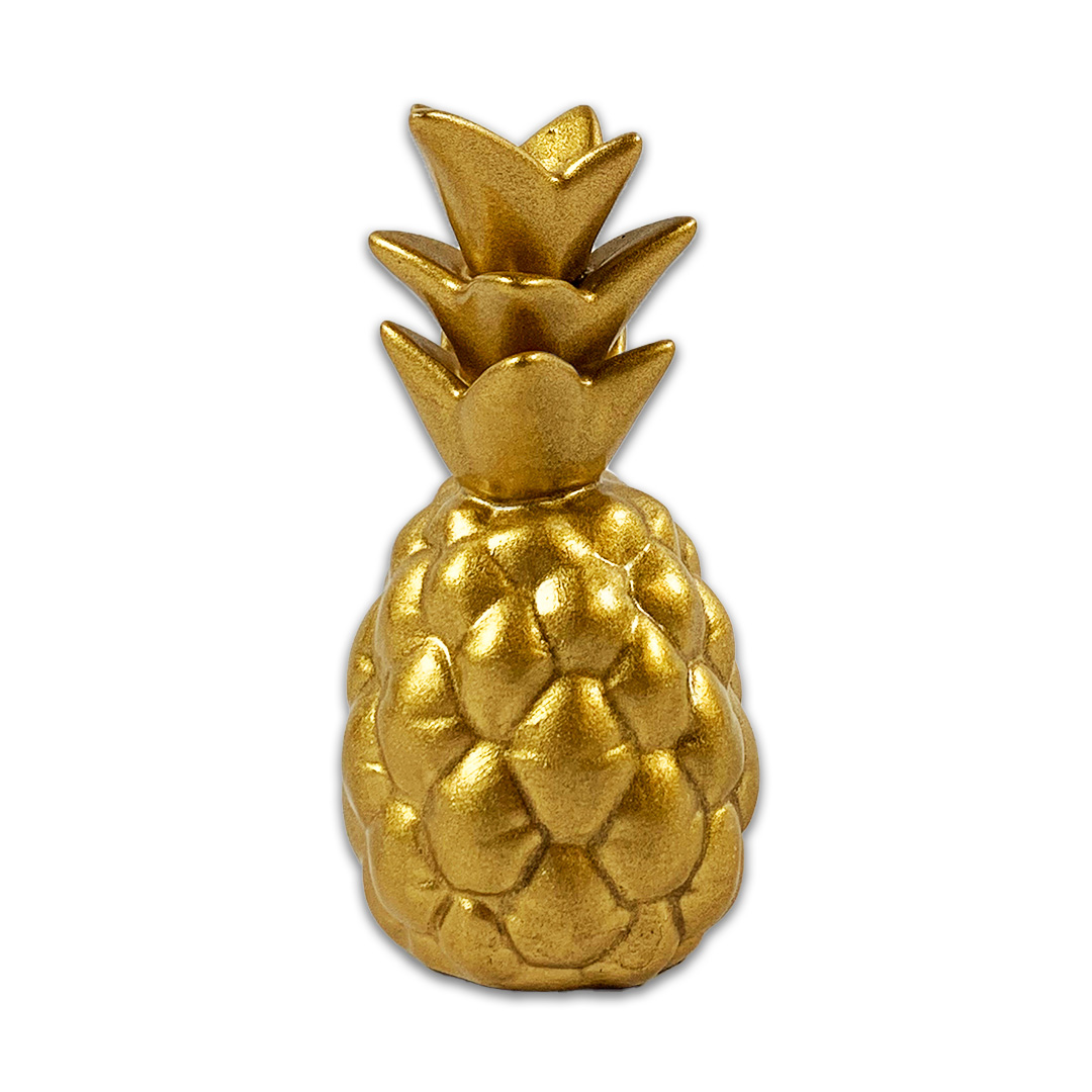 ESCULTURA ABACAXI PEQUENO CERAMICA DOURADO MODALI DESIGN