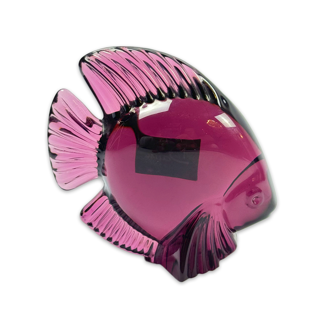 ESCULTURA MINI PEIXE AMETISTA CRISTAL DAUM