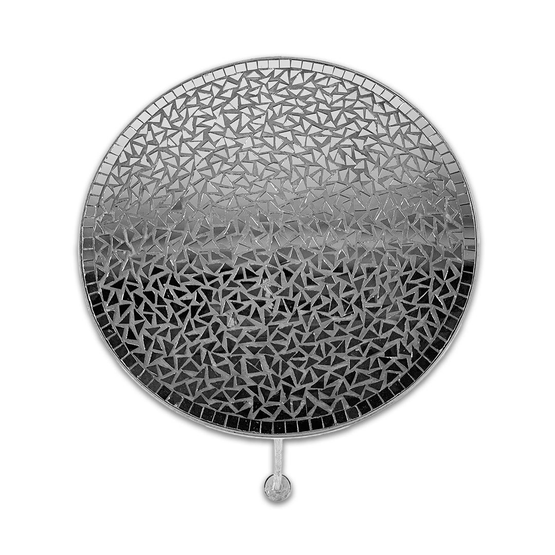 MESA LATERAL MOSAICO FERRO/VIDRO 