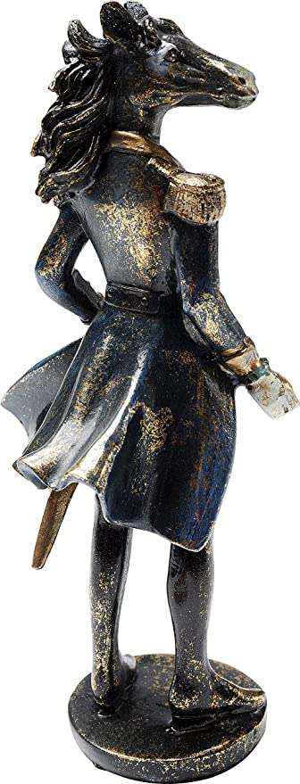 ESCULTURA CAVALO MOSQUETEIRO RESINA 