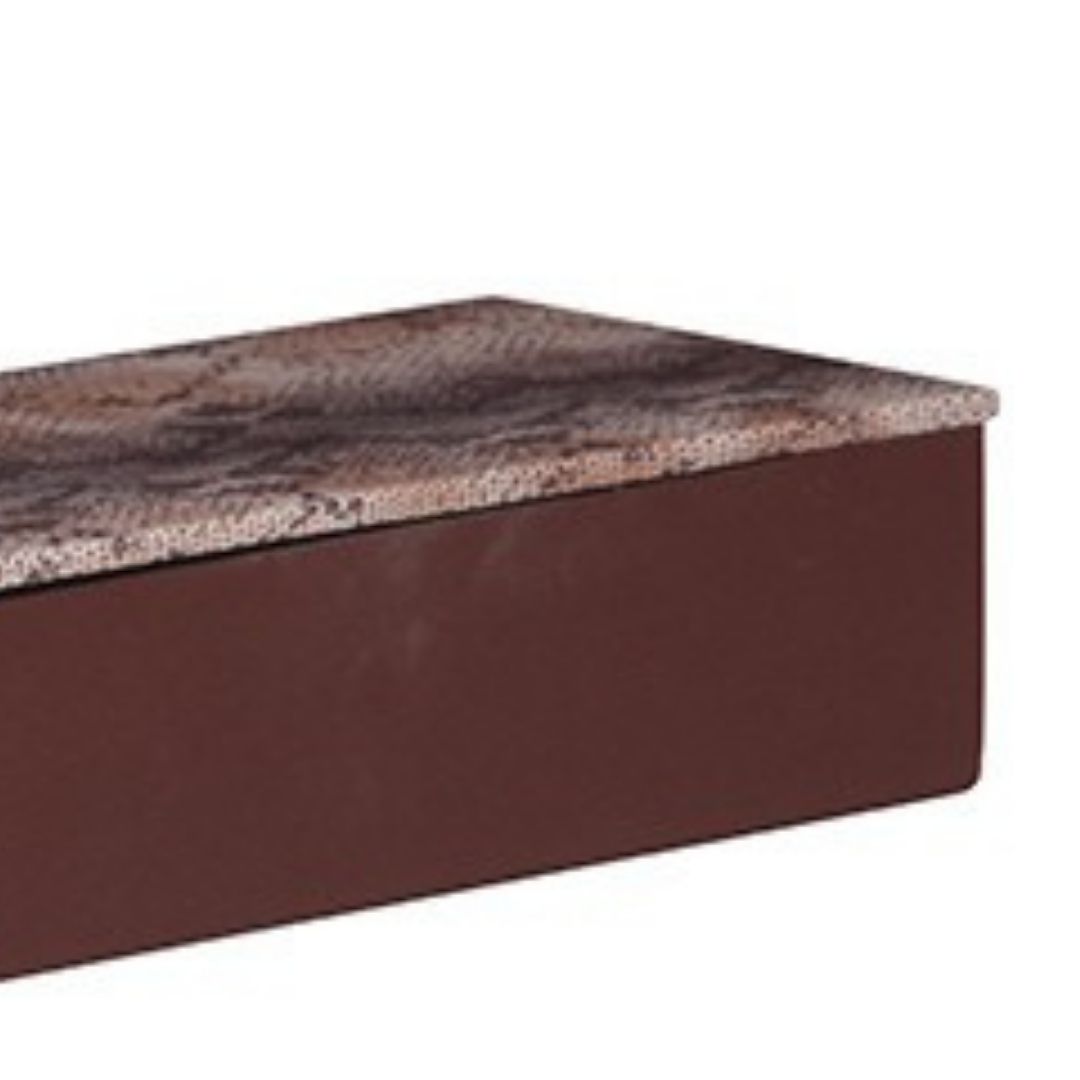 CAIXA RETANGULAR COURO COBRA MARROM MODALI DESIGN