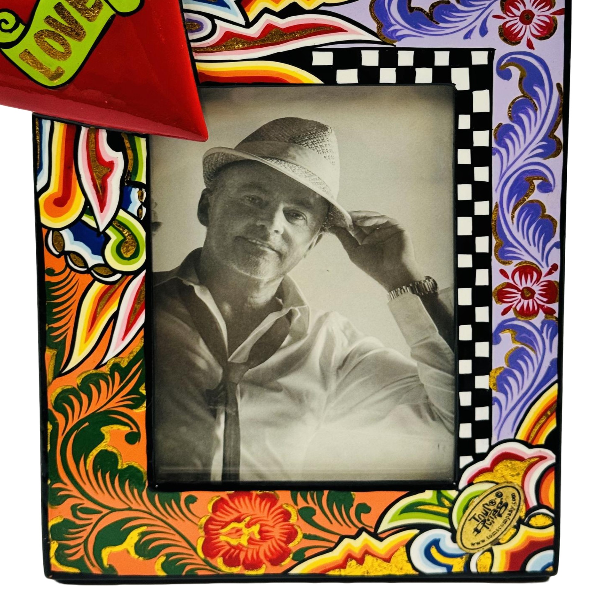 PORTA RETRATO CORAÇÃO FOTO 10X15 MADEIRA TOMS DRAG