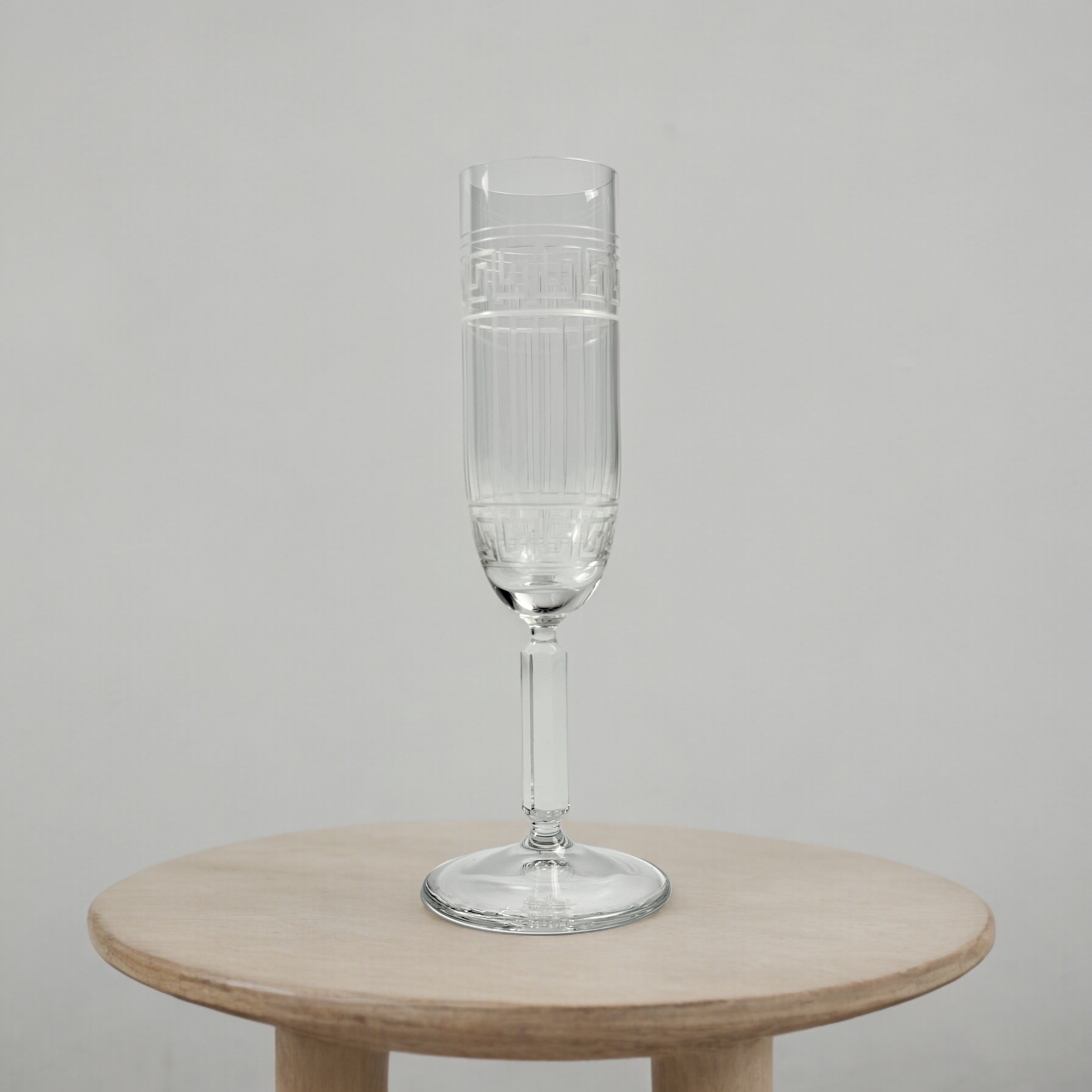 TACA CHAMPANHE VERSACE MEANDRE CRISTAL TRANSPARENTE UNITARIO