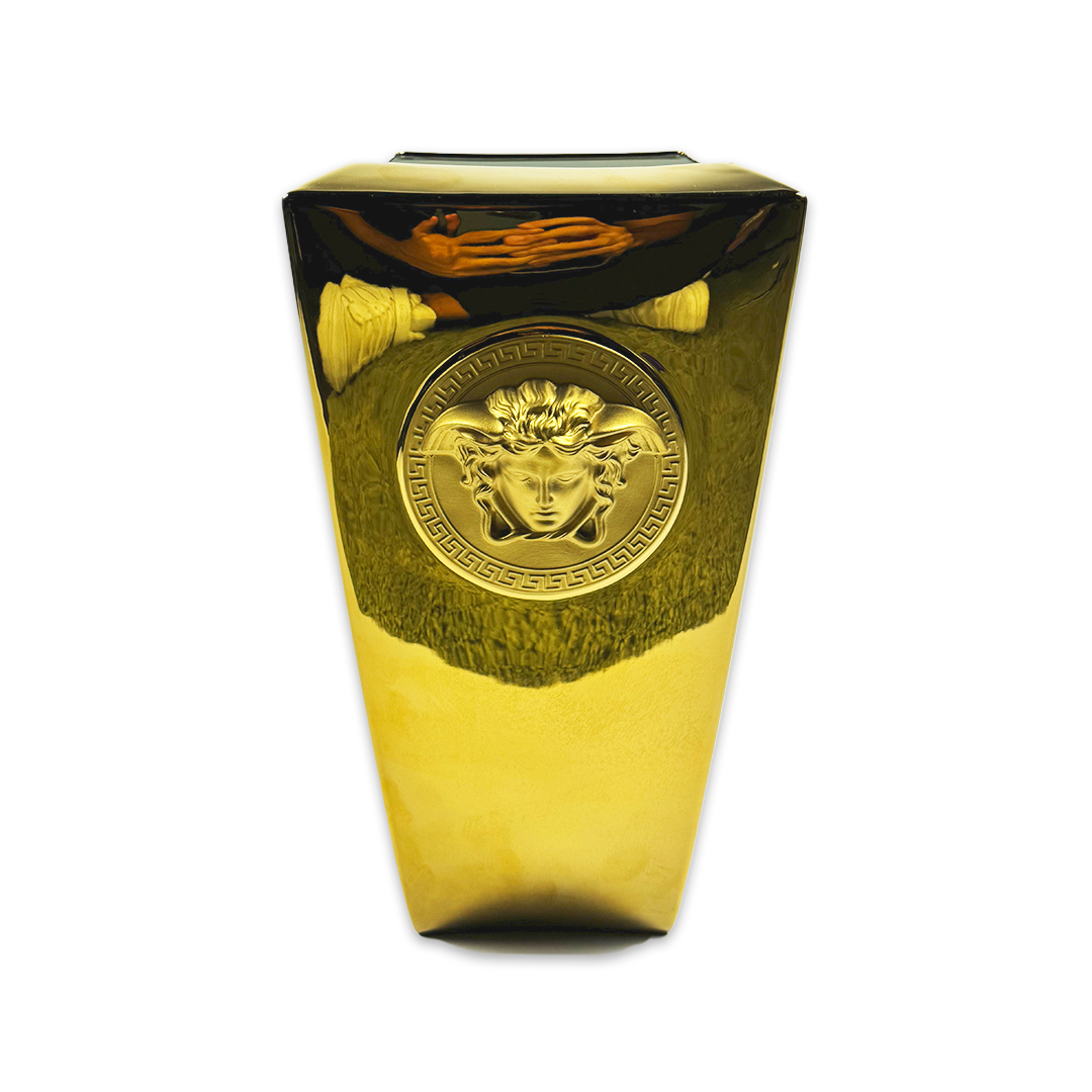 VASO VERSACE MEDUSA  PORCELANA DOURADO