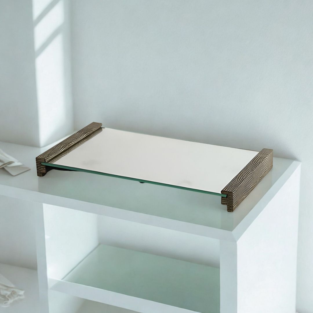 BANDEJA RETANGULAR ESPELHADA S/ BORDA MODALI DESIGN