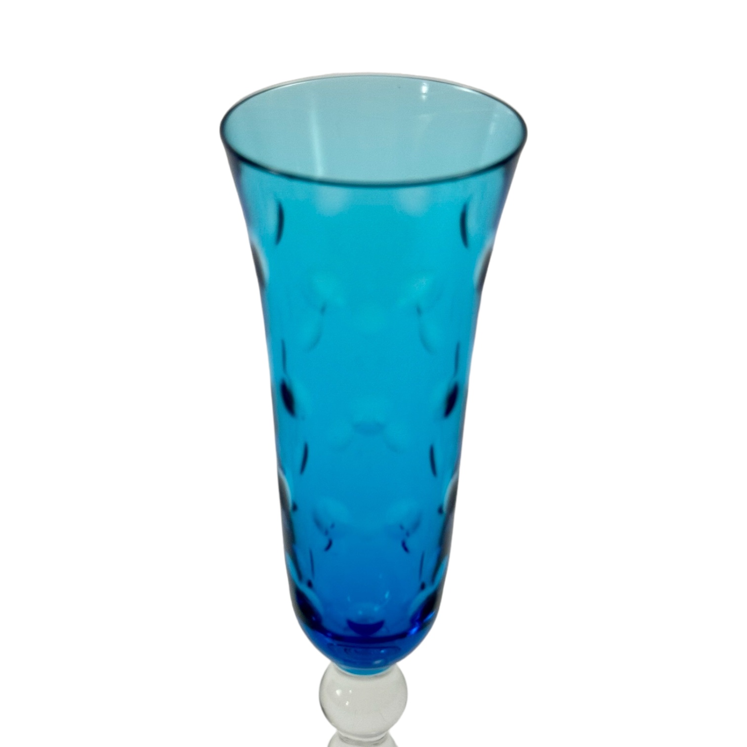 TACA CHAMPANHE BUBBLES CRISTAL AZUL, SAINT LOUIS