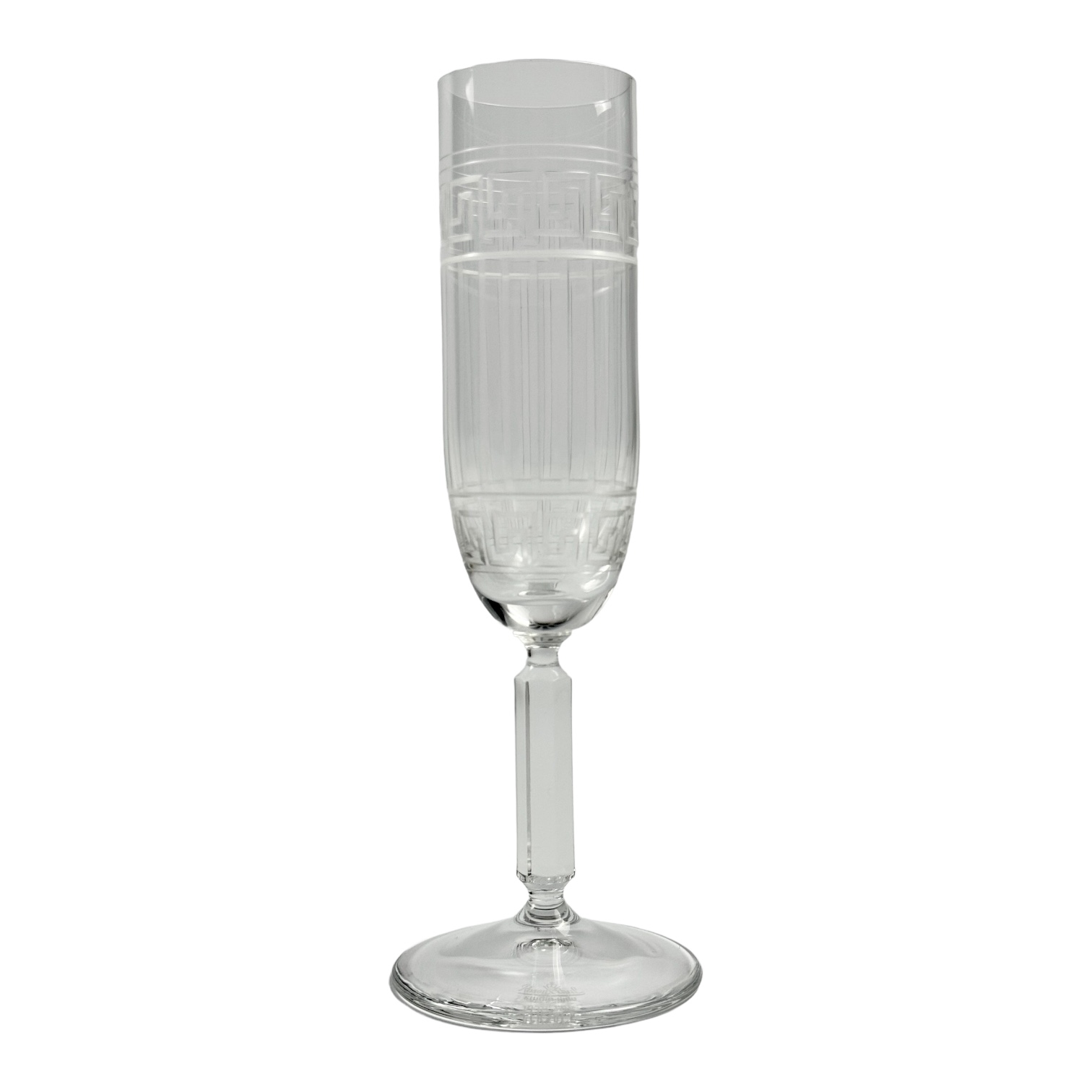 TACA BURGUNDY VERSACE MEANDRE CRISTAL TRANSPARENTE UNITARIO