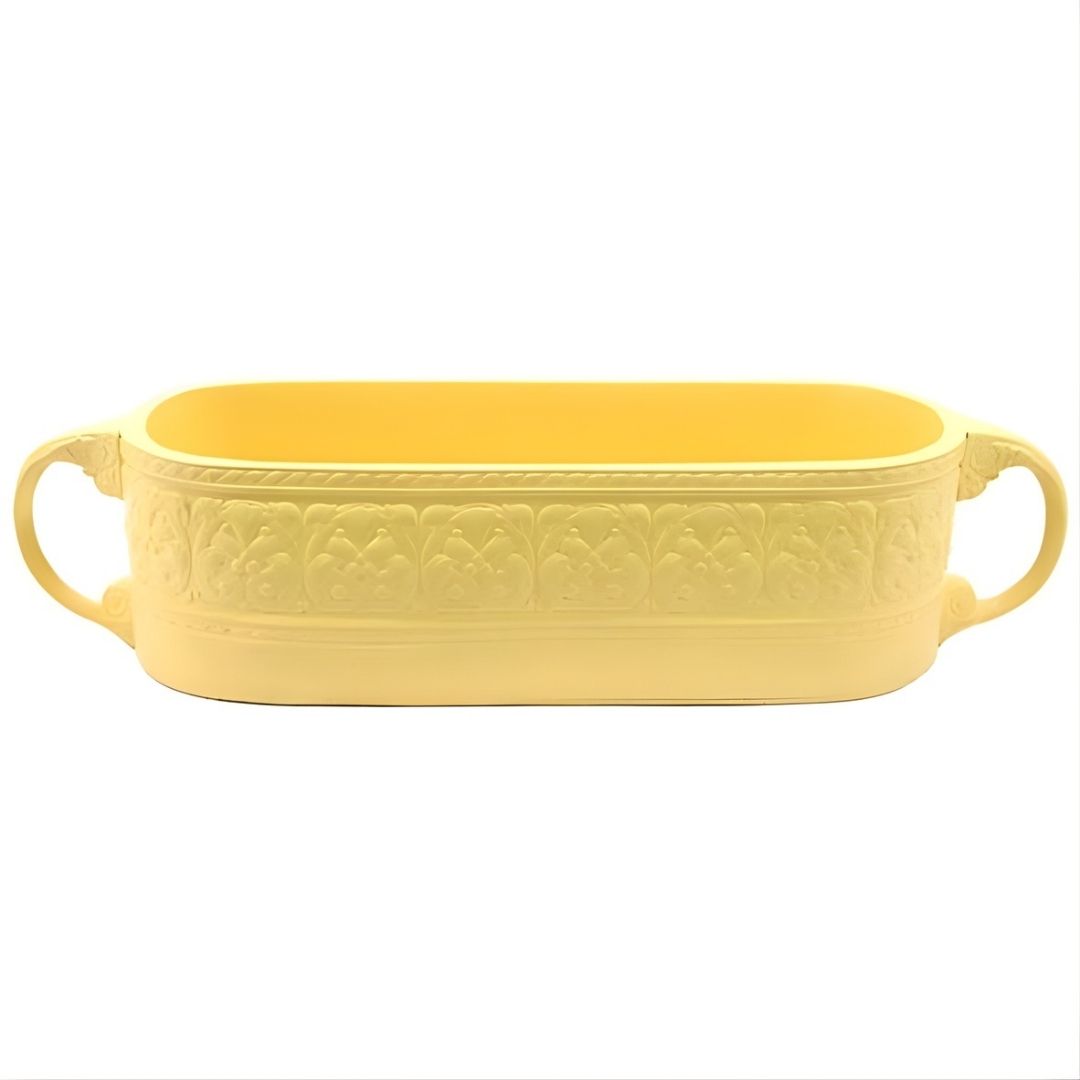 CENTRO MESA/FLOREIRA MACARON RESINA AMARELO MODALI DESIGN