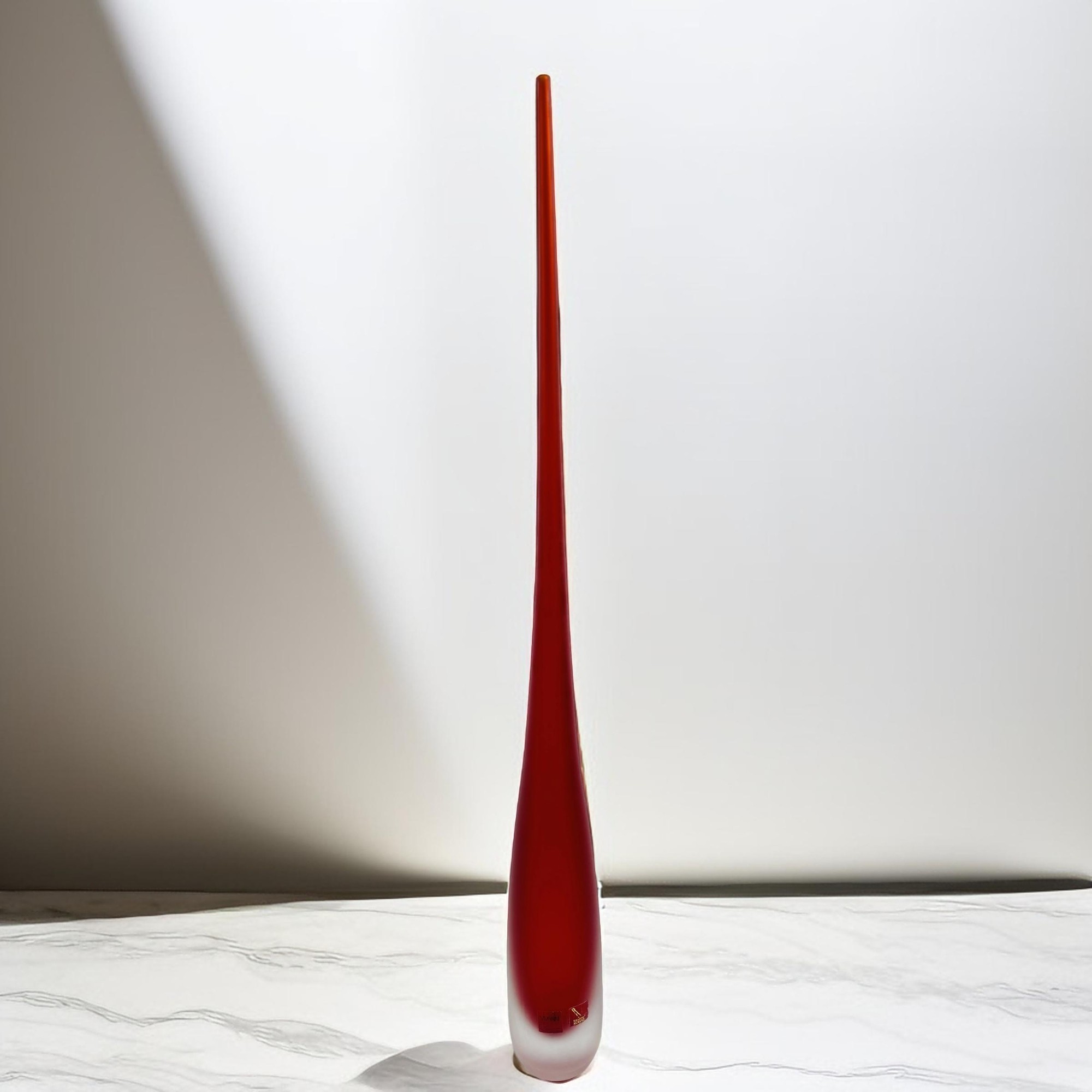 VASO FLUTE CRISTAL VERMELHO FOSCO