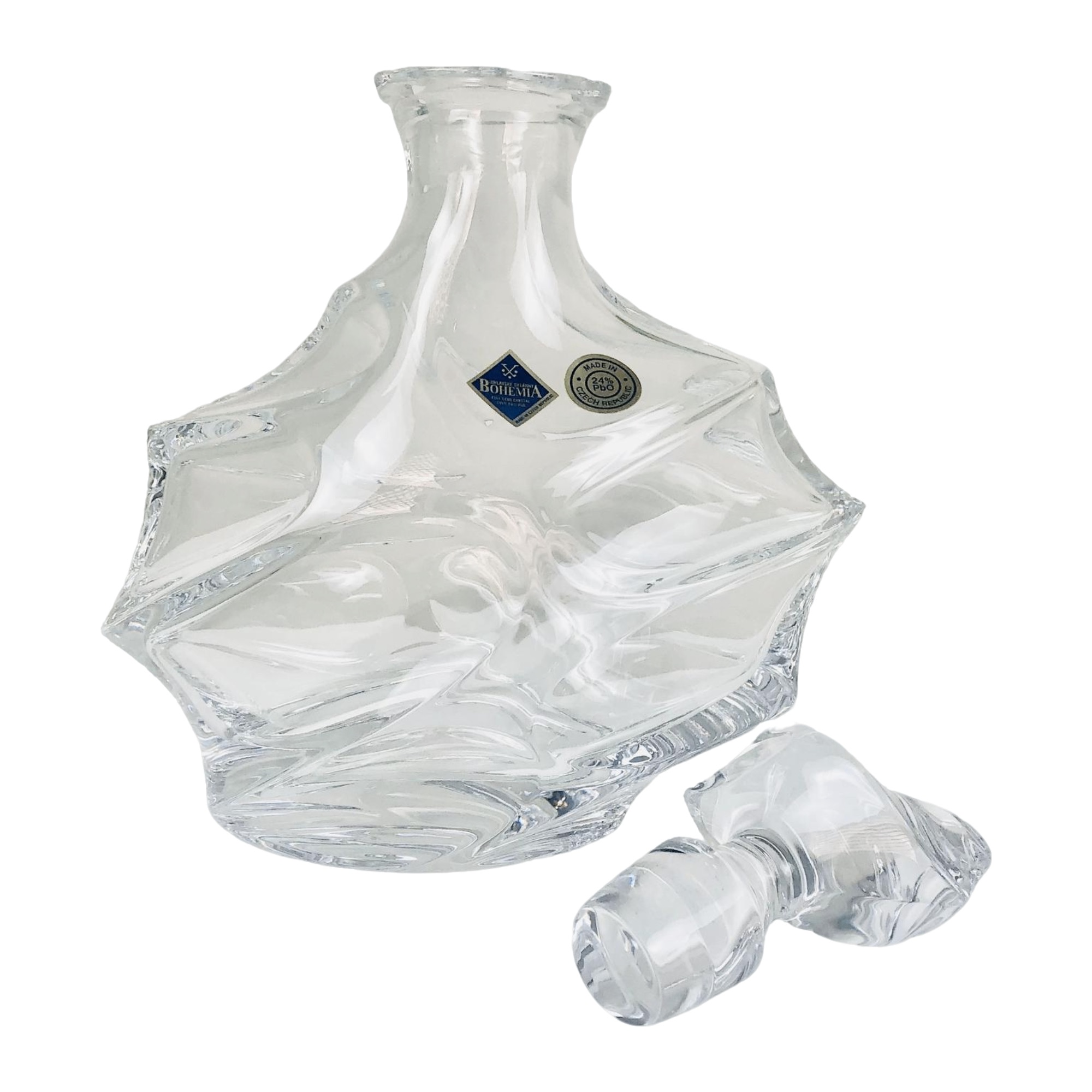 GARRAFA CALYPSO CRISTAL TRANSPARENTE JIHLAVA BOHEMIA