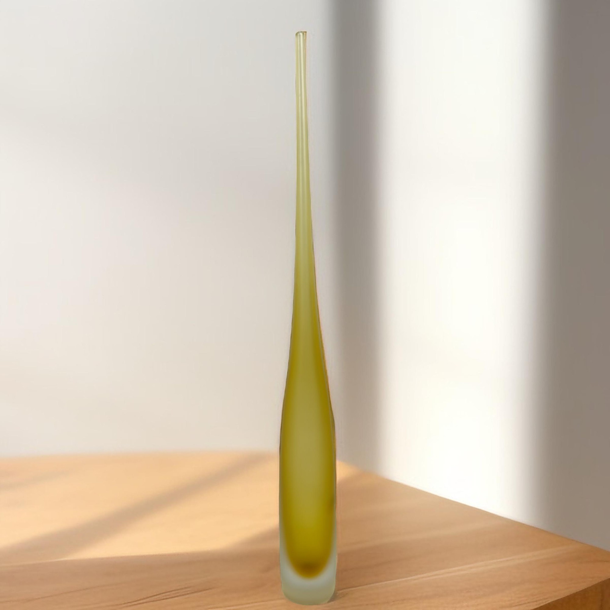 VASO FLUTE CRISTAL  AMBAR FOSCO