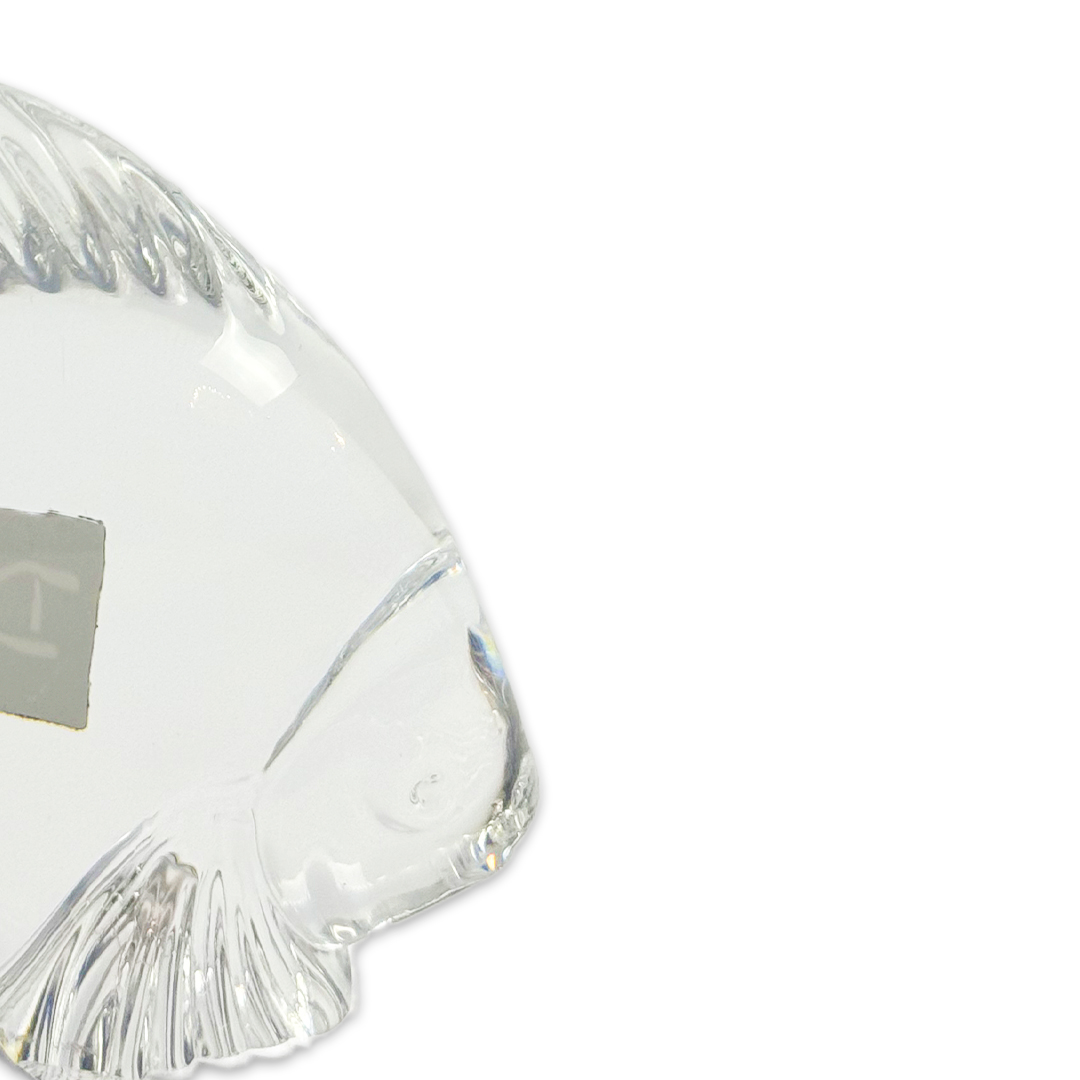ESCULTURA MINI PEIXE CRISTAL TRANSPARENTE DAUM