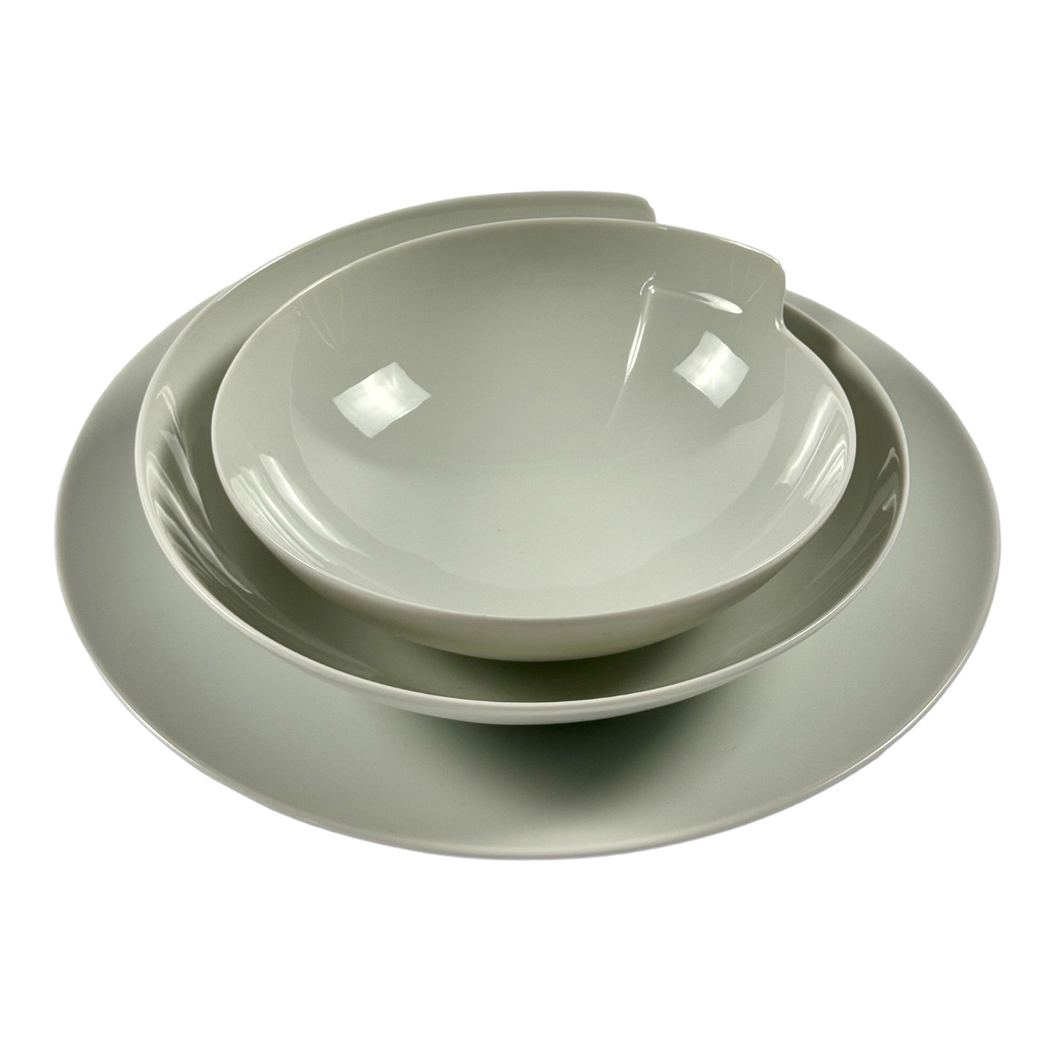 PRATOS A LA CARTE PAPYRUS WEISS PORCELANA ROSENTHAL JOGO 3 PEÇAS