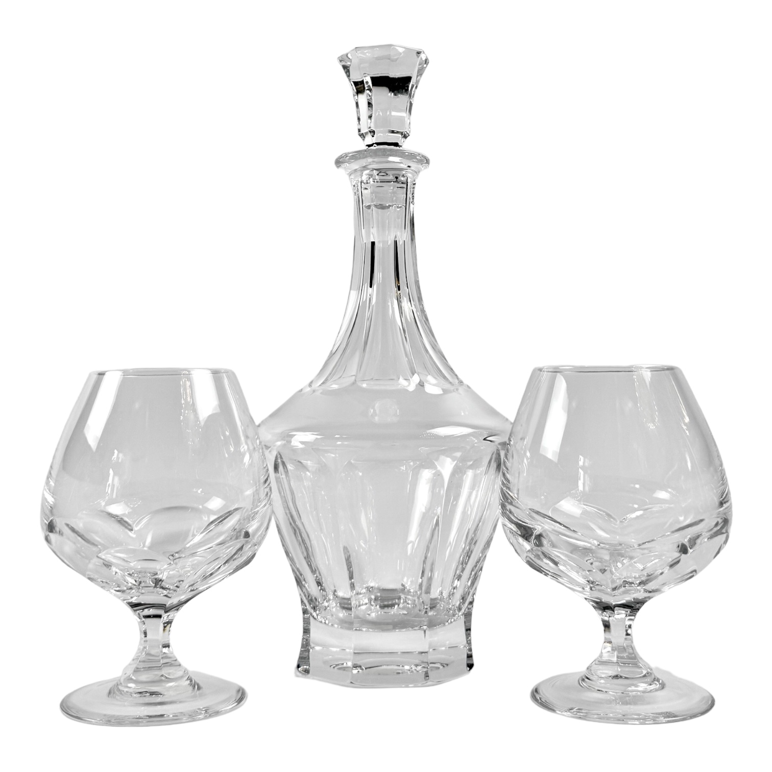 GARRAFA CONHAQUE DUBARRY C/2 TAÇAS CRISTAL TRANSPARENTE FABERGE