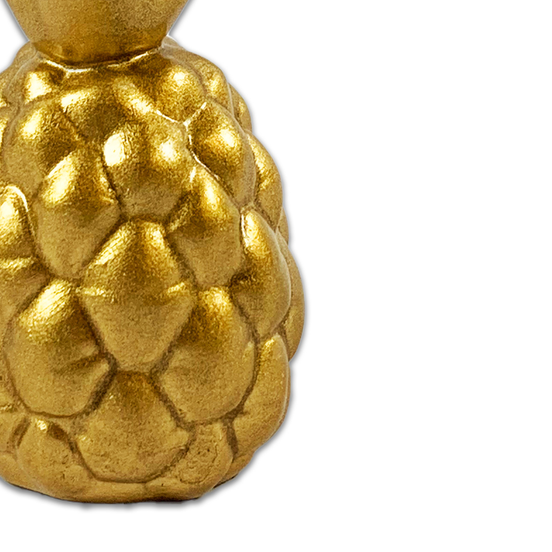 ESCULTURA ABACAXI PEQUENO CERAMICA DOURADO MODALI DESIGN