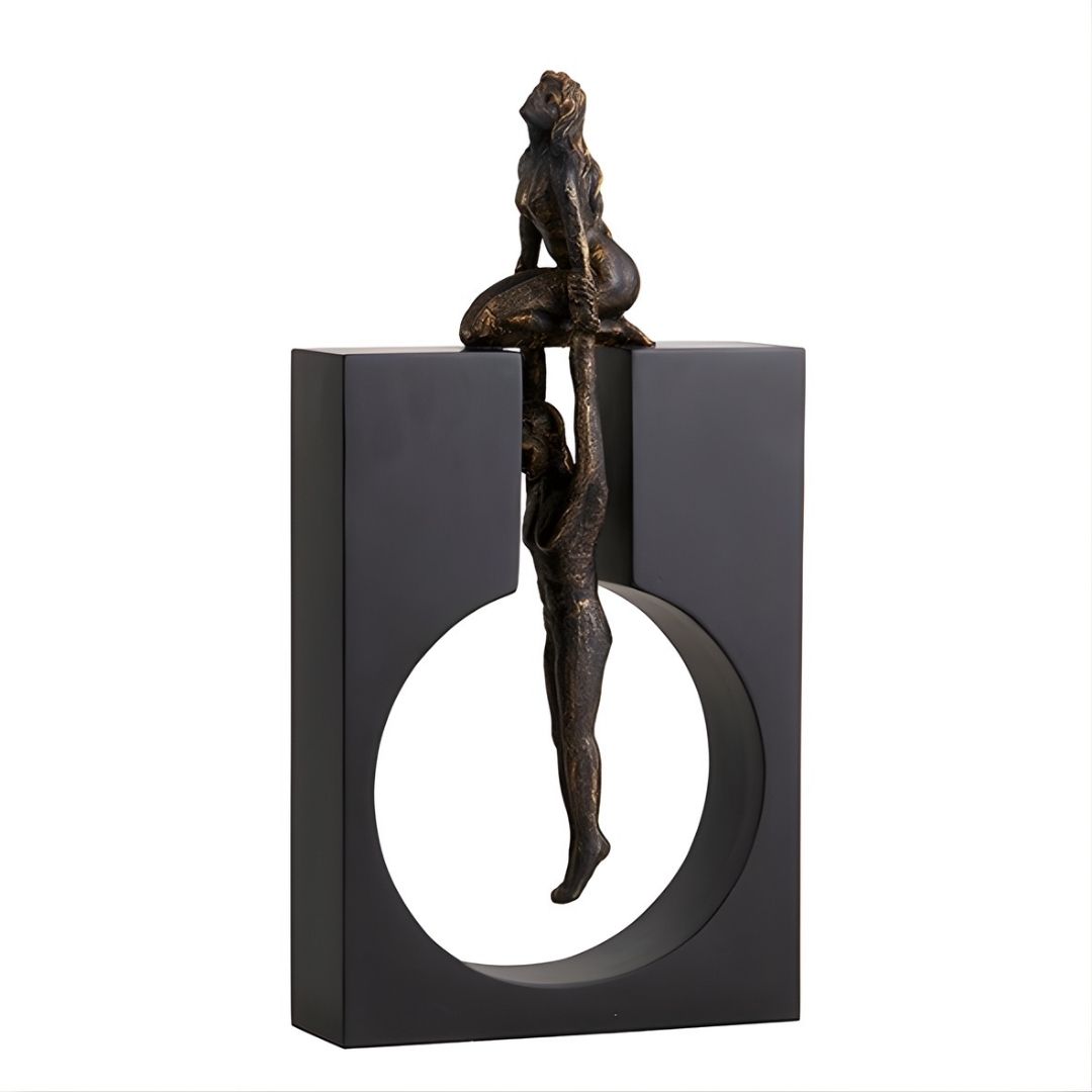 CENTRO MESA CLASSIC RESINA DOURADO/BRANCO MODALI DESIGN