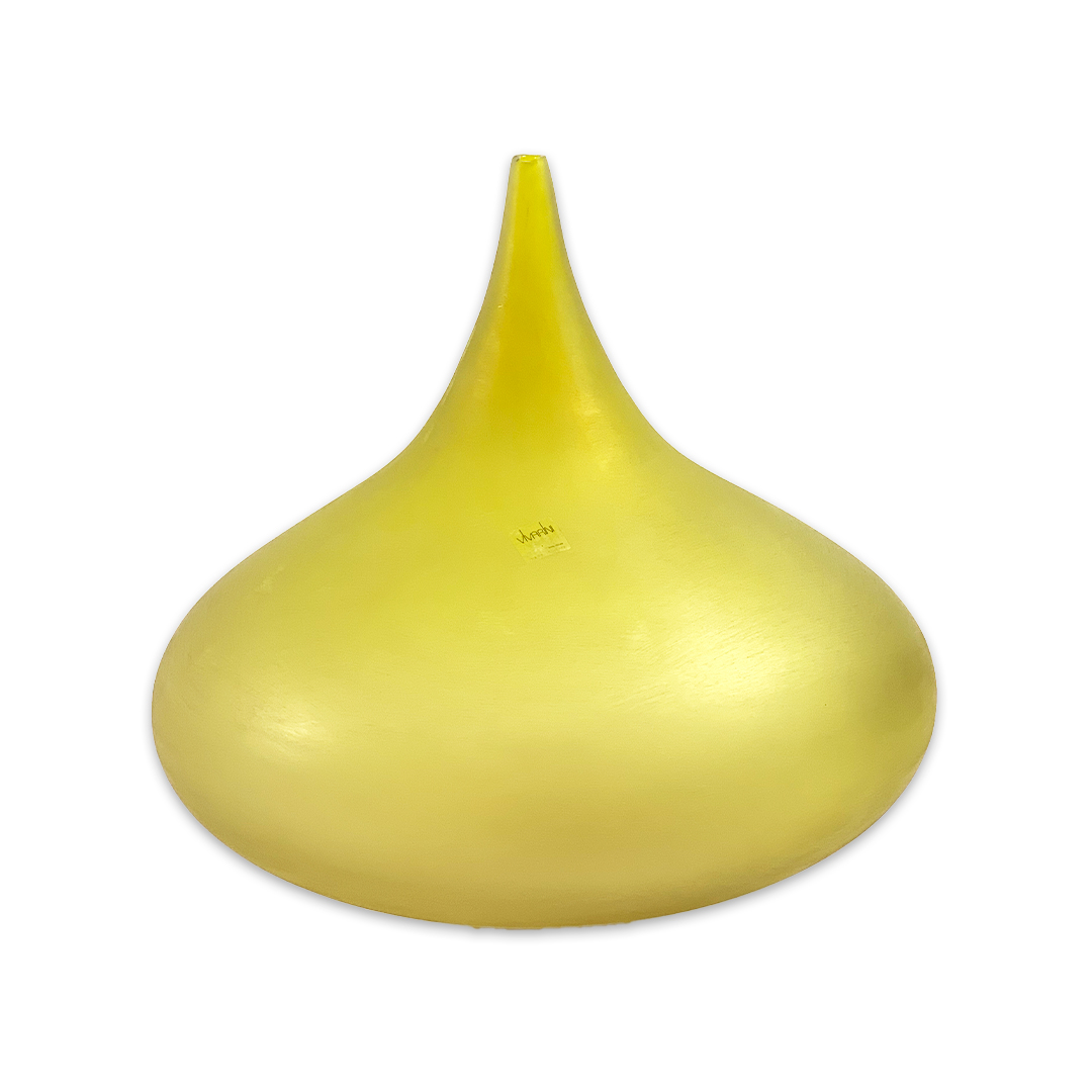 VASO AMPOLLA CRISTAL AMARELO FOSCO FORMIA