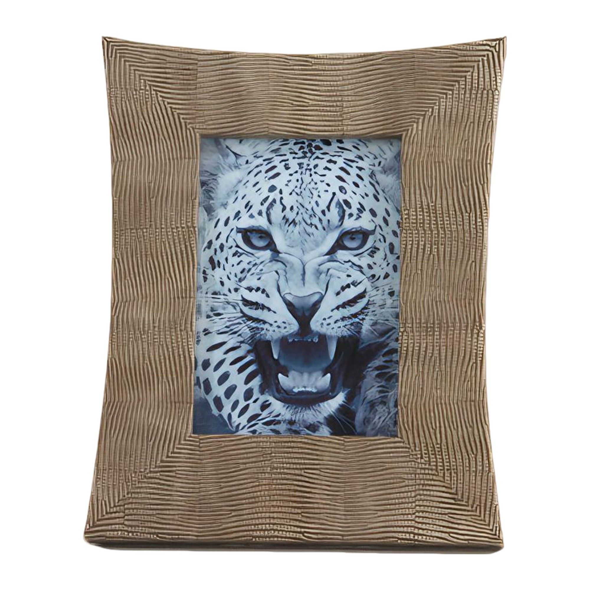 PORTA RETRATO PONTUDO JACQUE COURO FOTO 10X15 MODALI DESIGN