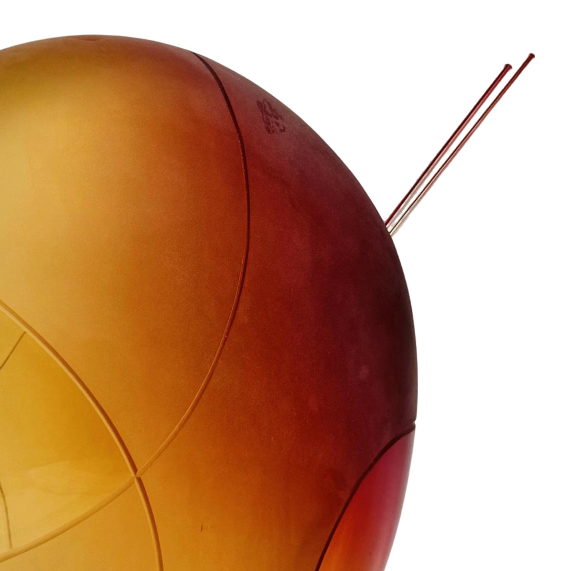 VASO DISKO MIRRORS CRISTAL VERMELHO/AMBAR FOSCO