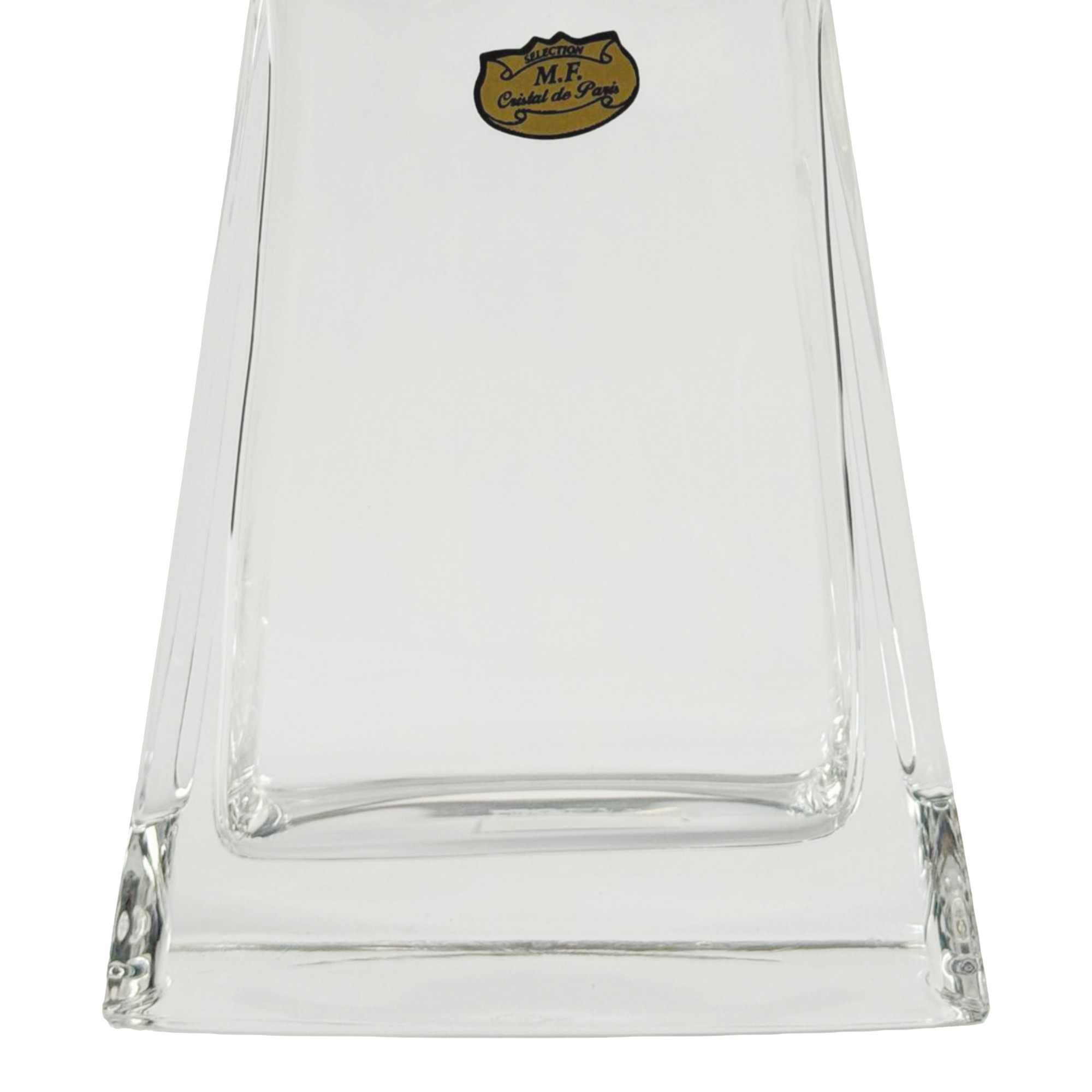 GARRAFA FLAT CRISTAL TRANSPARENTE C/TAMPA  ROSA AMBAR 