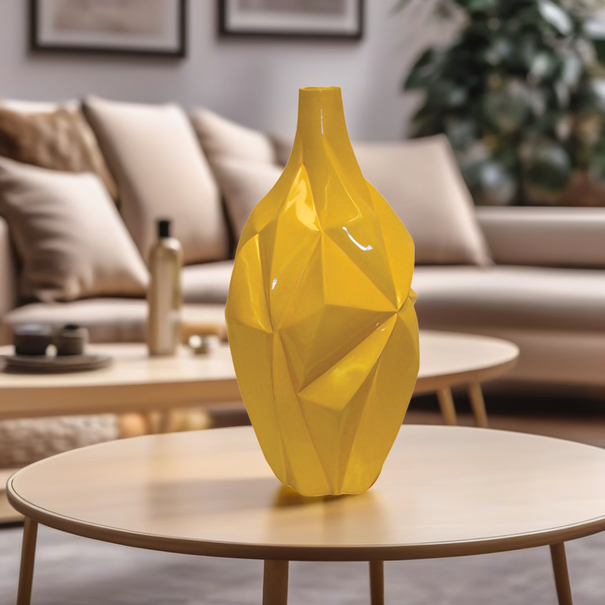 VASO RECORTADO RESINA  AMARELO MODALI DESIGN