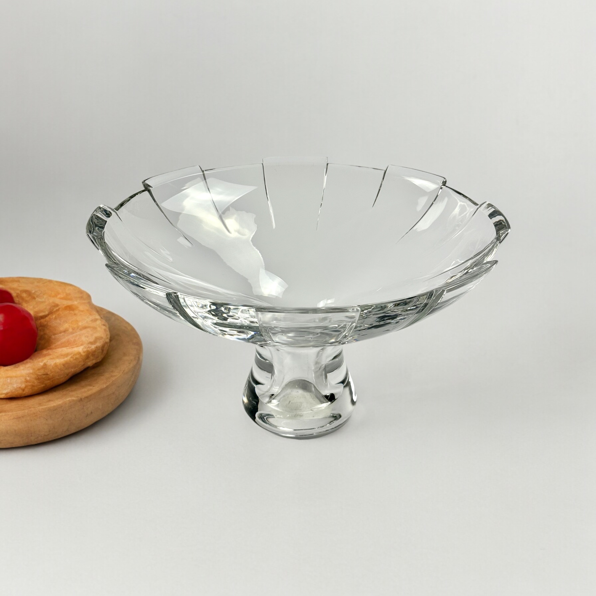 CENTRO MESA REDONDO CRISTAL TRANSPARENTE MOSER