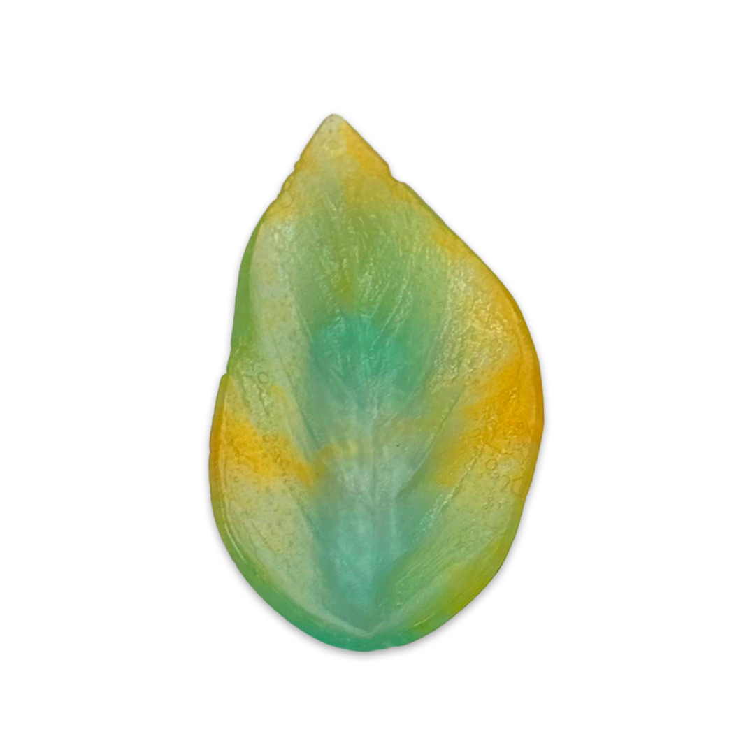 ESCULTURA MINI FOLHA HERBIER VERDE CRISTAL DAUM